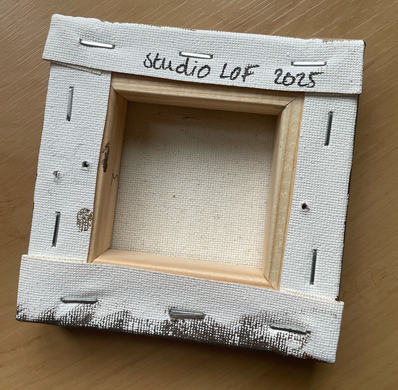 Handgeschilderd canvas met veldbloemen in vaas | uniek kunstwerk - 119031 Handgeschilderd canvas met veldbloemen in vaas | uniek kunstwerk