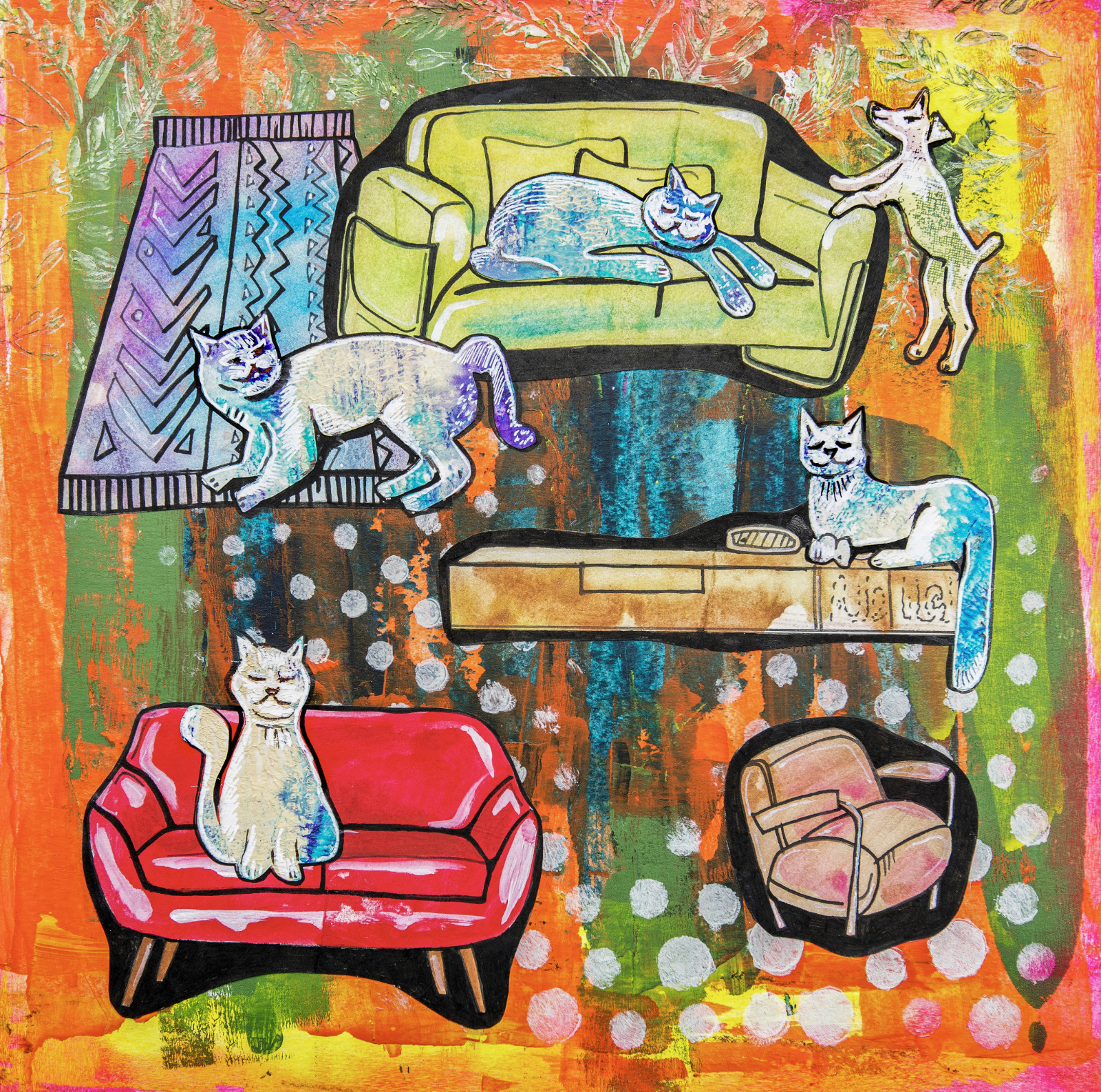 Huisdierenleven thuis, collage