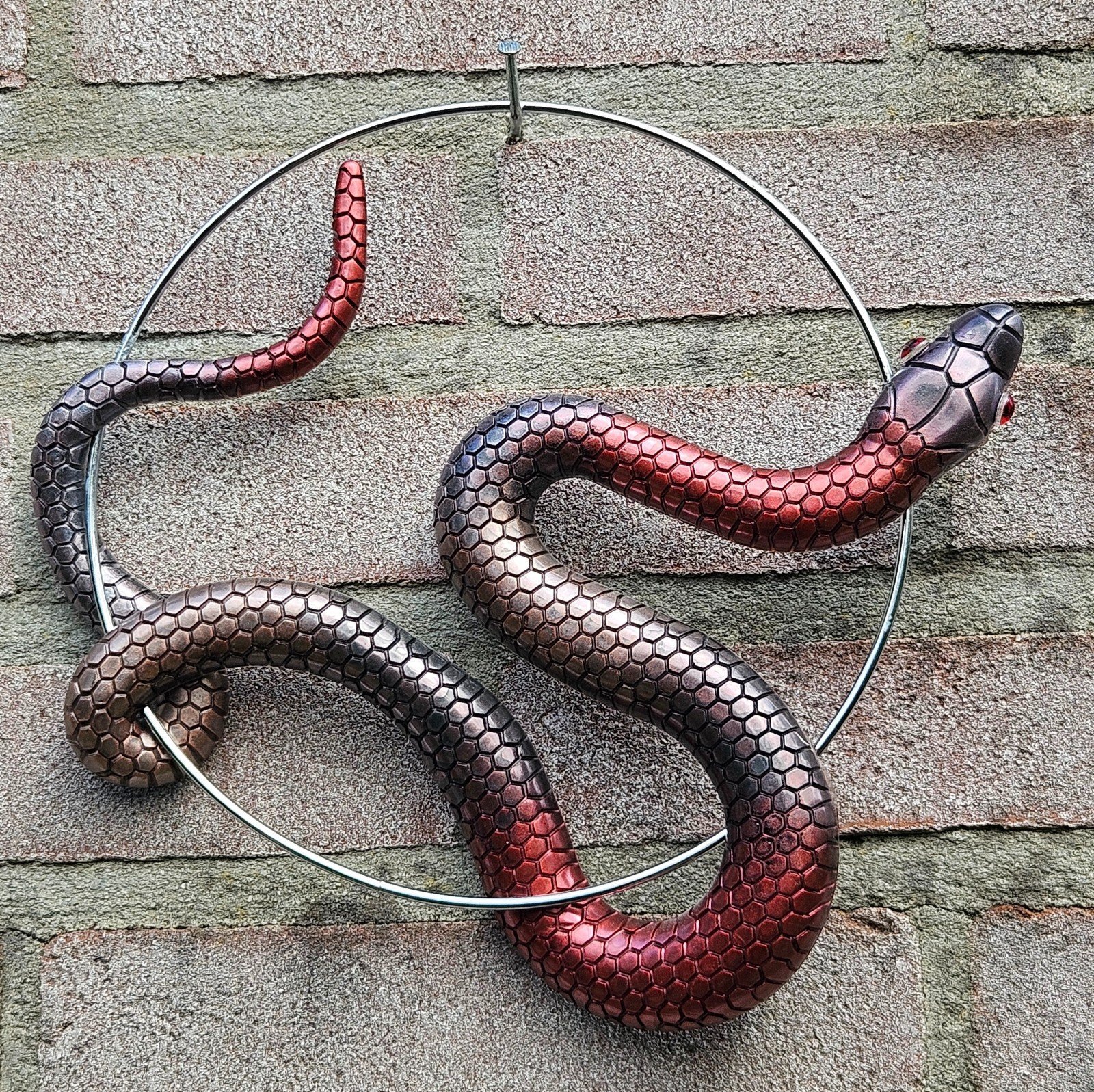 Handgemaakt epoxy slang cirkel "Ziggy the Snake" Cirkel Metallic dive… - 99773 Handgemaakt epoxy slang cirkel "Ziggy the Snake" Cirkel Metallic diverse kleuren