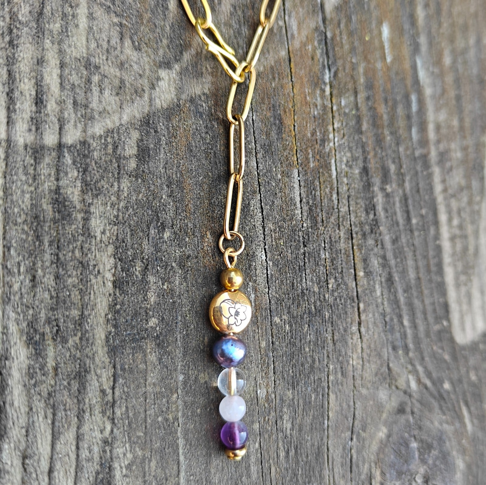 Floral ketting en oorbelen set