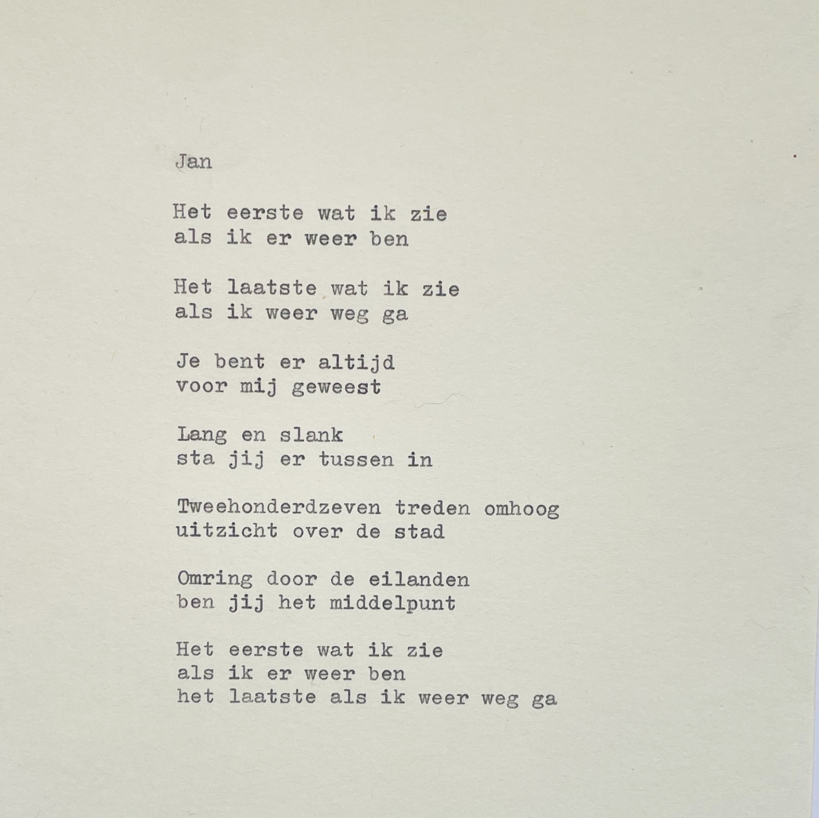 Gedicht - Jan