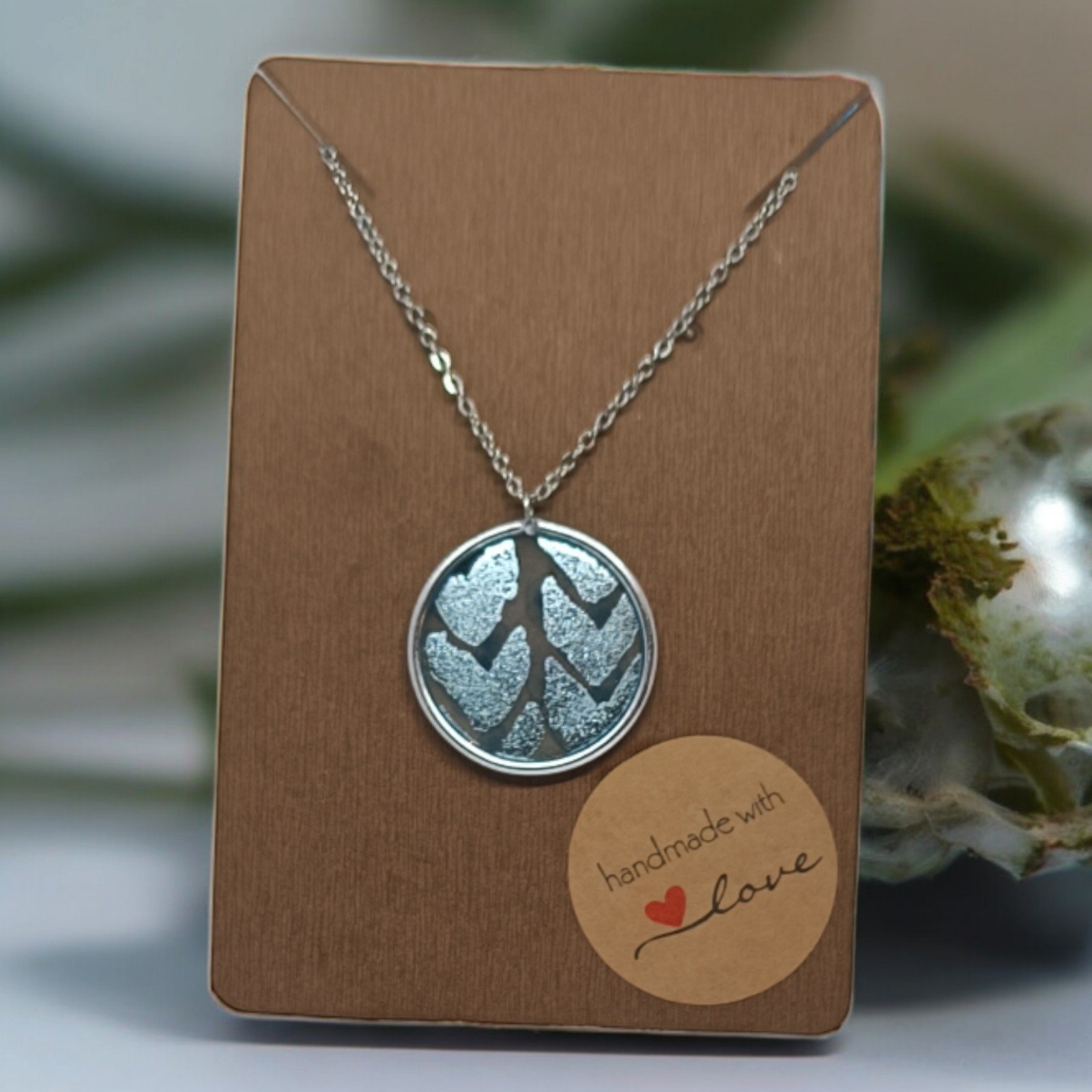 Zilverkleurig Roestvrij Stalen Ketting met Ronde Hanger