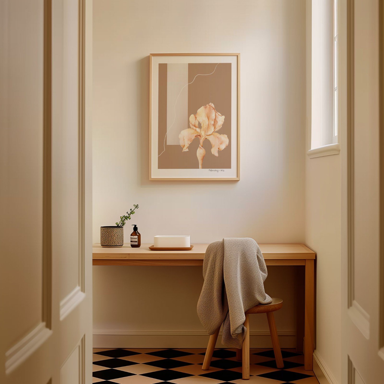 Geboortebloem Februari Iris Fine Art Print - 45223.jpeg Geboortebloem Februari Iris Fine Art Print