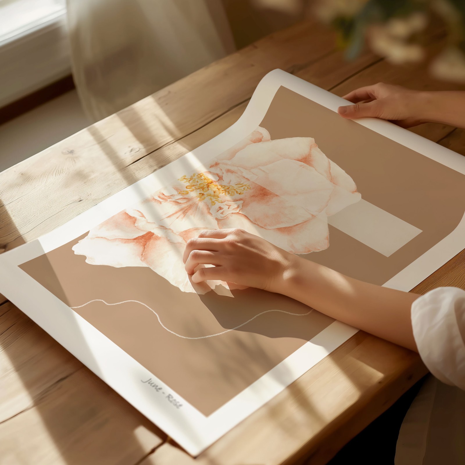 Geboortebloem Juni Roos Fine Art Print - 45272.jpeg Geboortebloem Juni Roos Fine Art Print