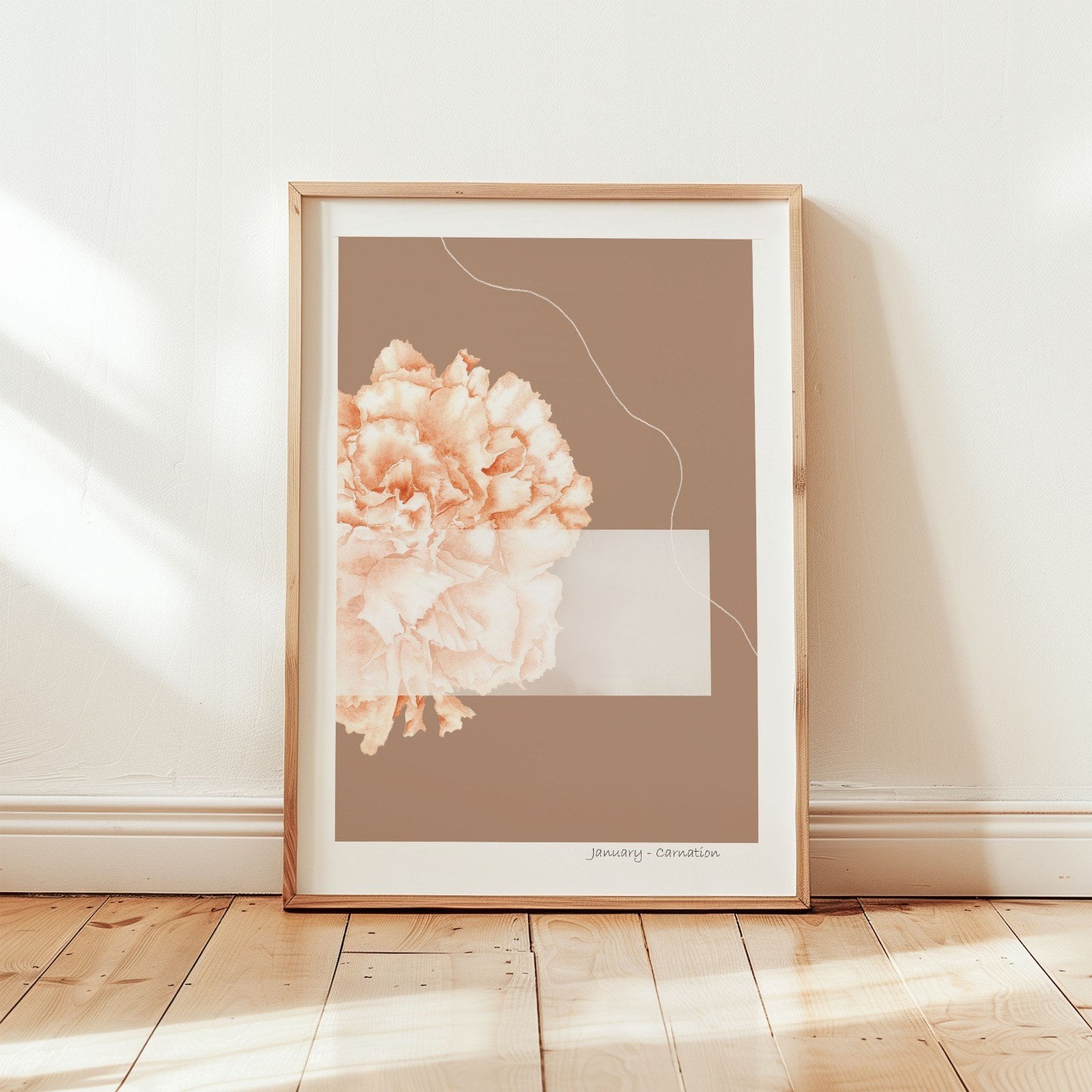 Geboortebloem januari Anjer Fine Art Print