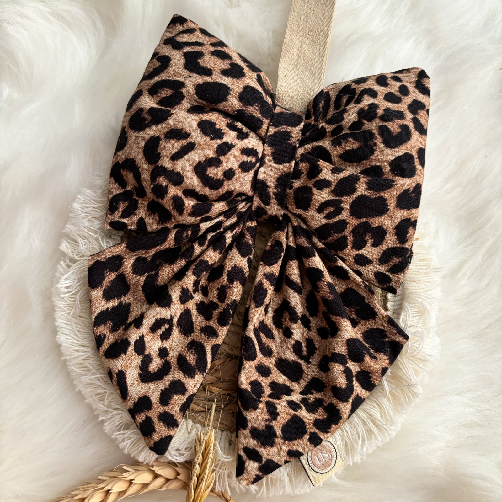 Speendoekje - Strik deluxe leopard