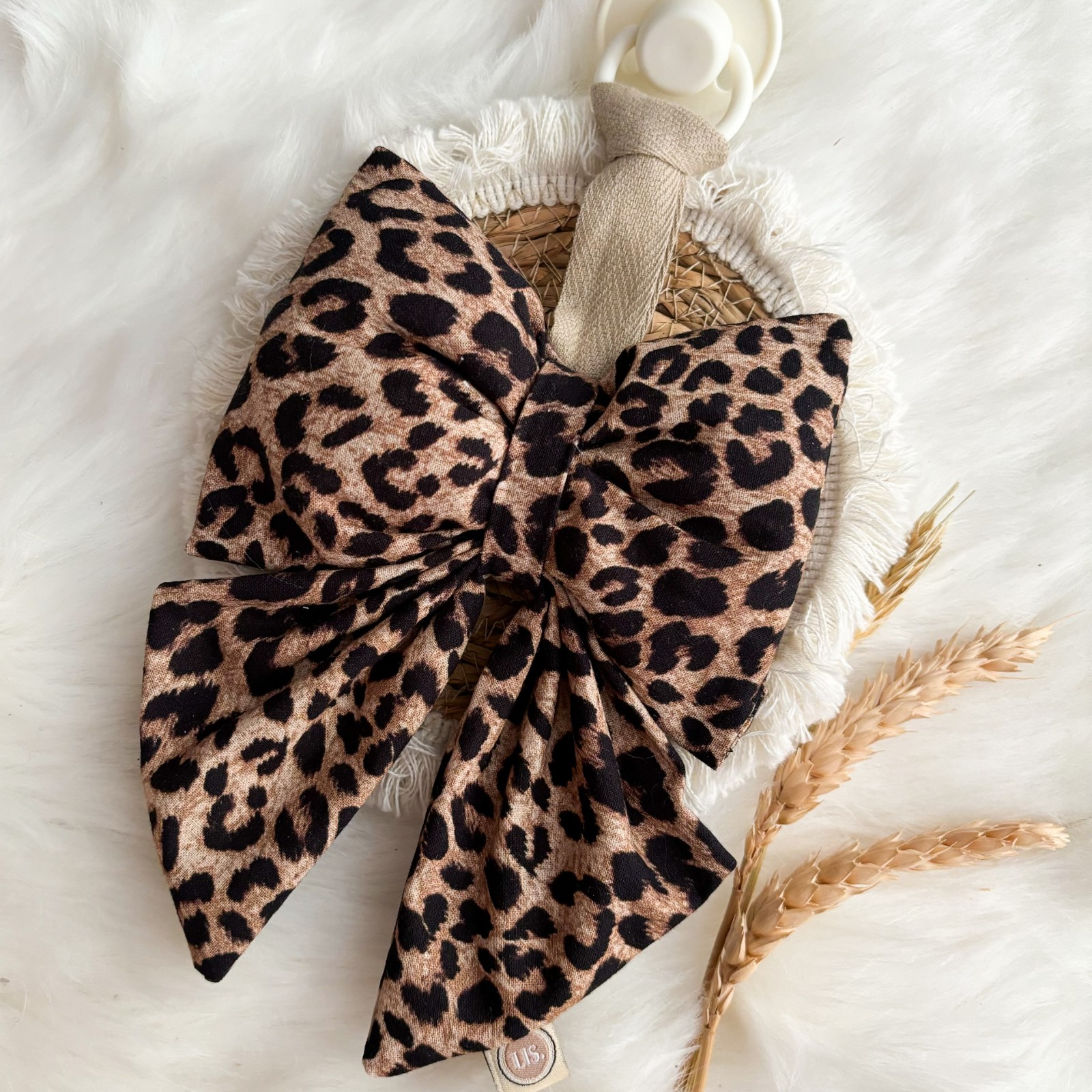 Speendoekje - Strik deluxe leopard