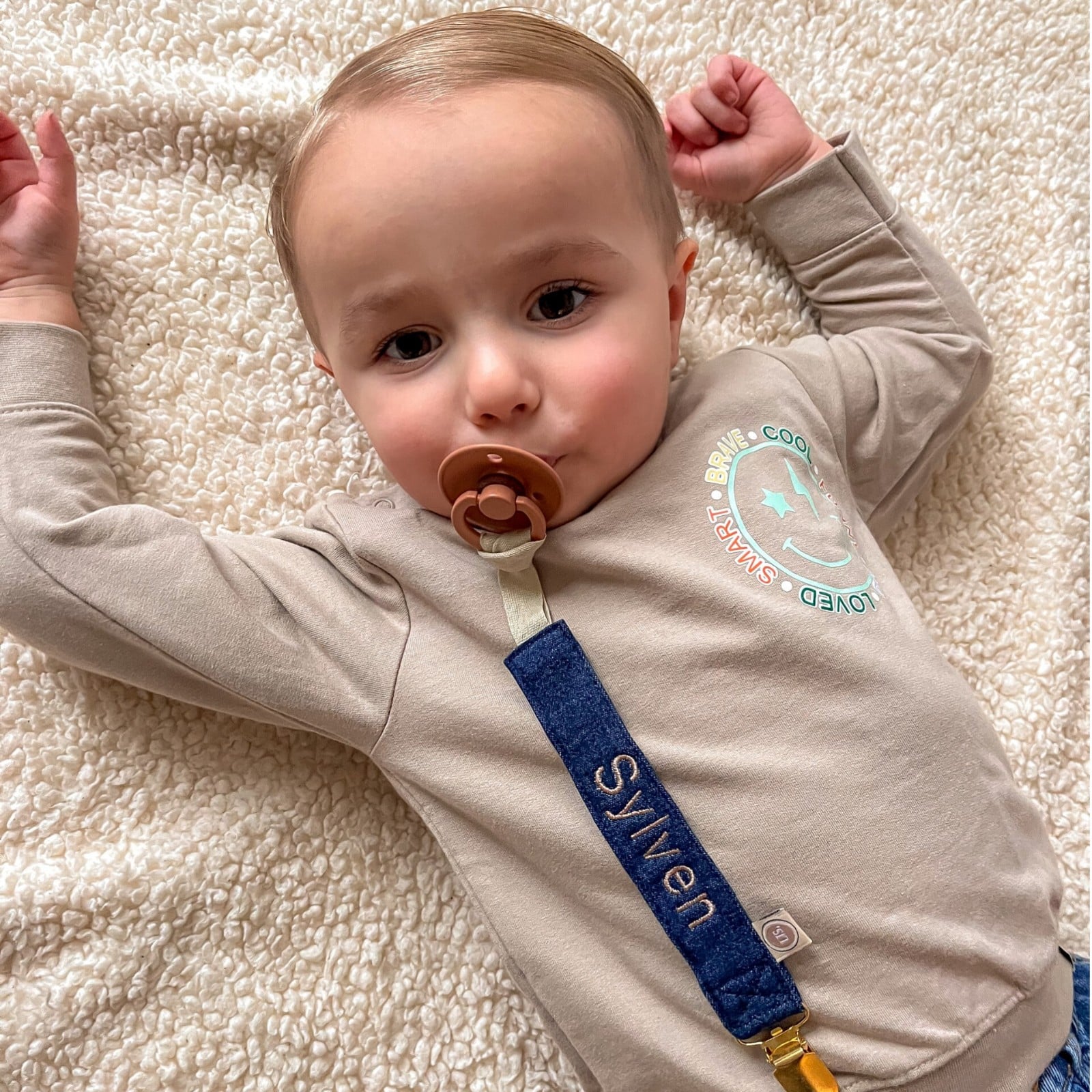 Speenkoord - Smileys brown - 48269.jpeg Speenkoord - Smileys brown