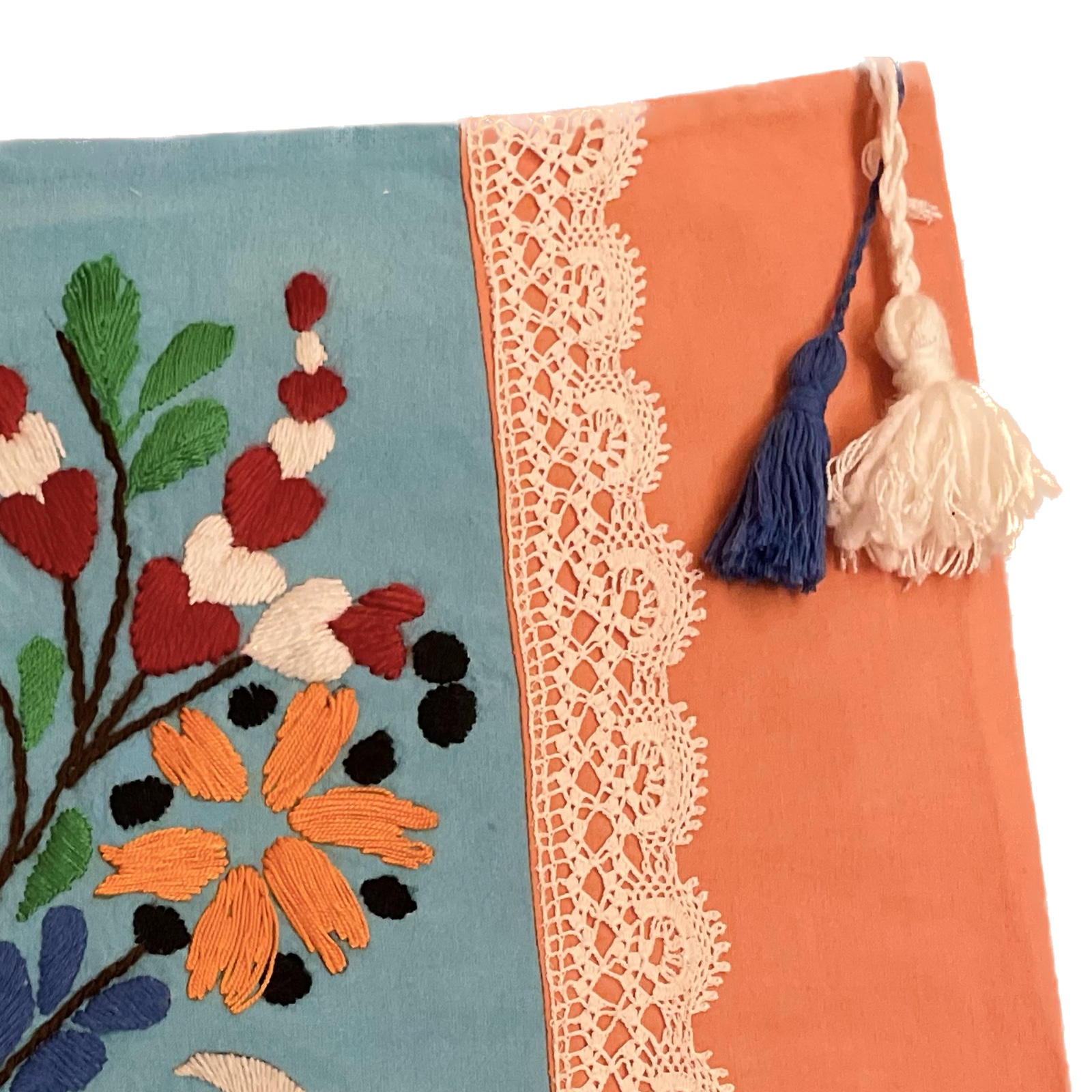 Geborduurd terra kleur katoen kussenhoes met borduursels - 53255.jpeg Katoen kussenhoes met borduursels