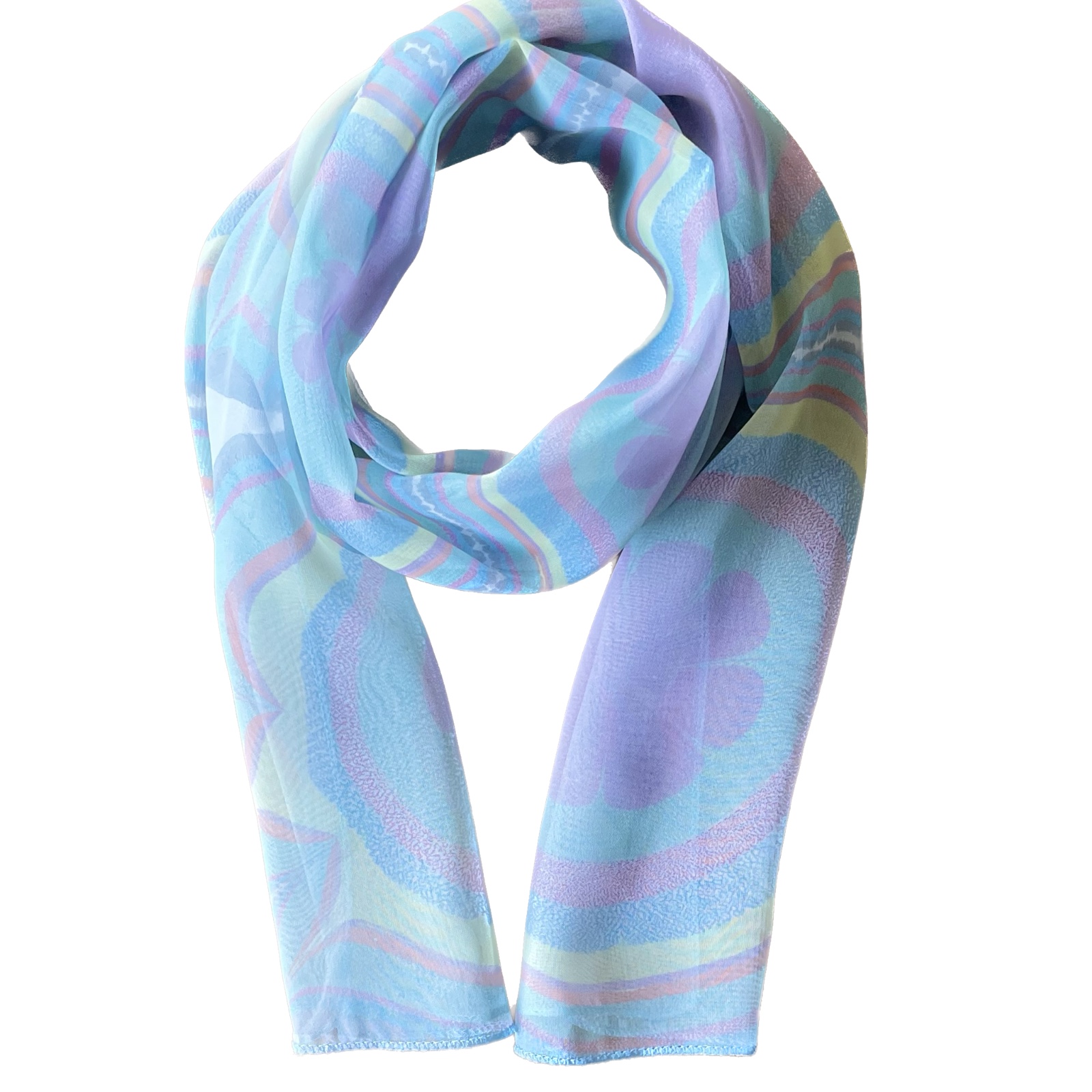 Marble design zijden sjaal - 53539.jpeg Marble design zijden sjaal