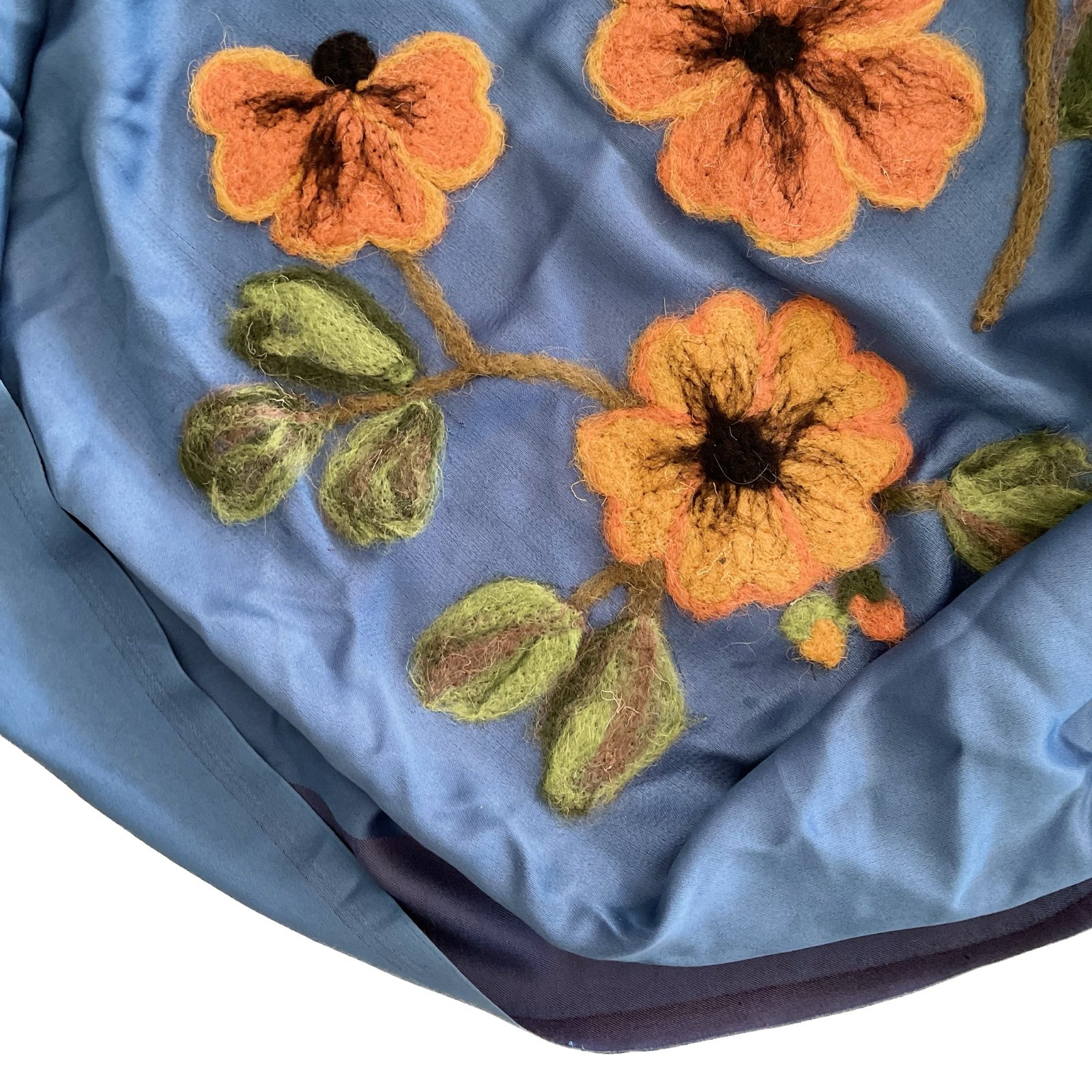 Vilt geborduurd blauwe kasjmier oversized sjaal - 53570.jpeg Vilt geborduurd blauwe kasjmier oversized sjaal