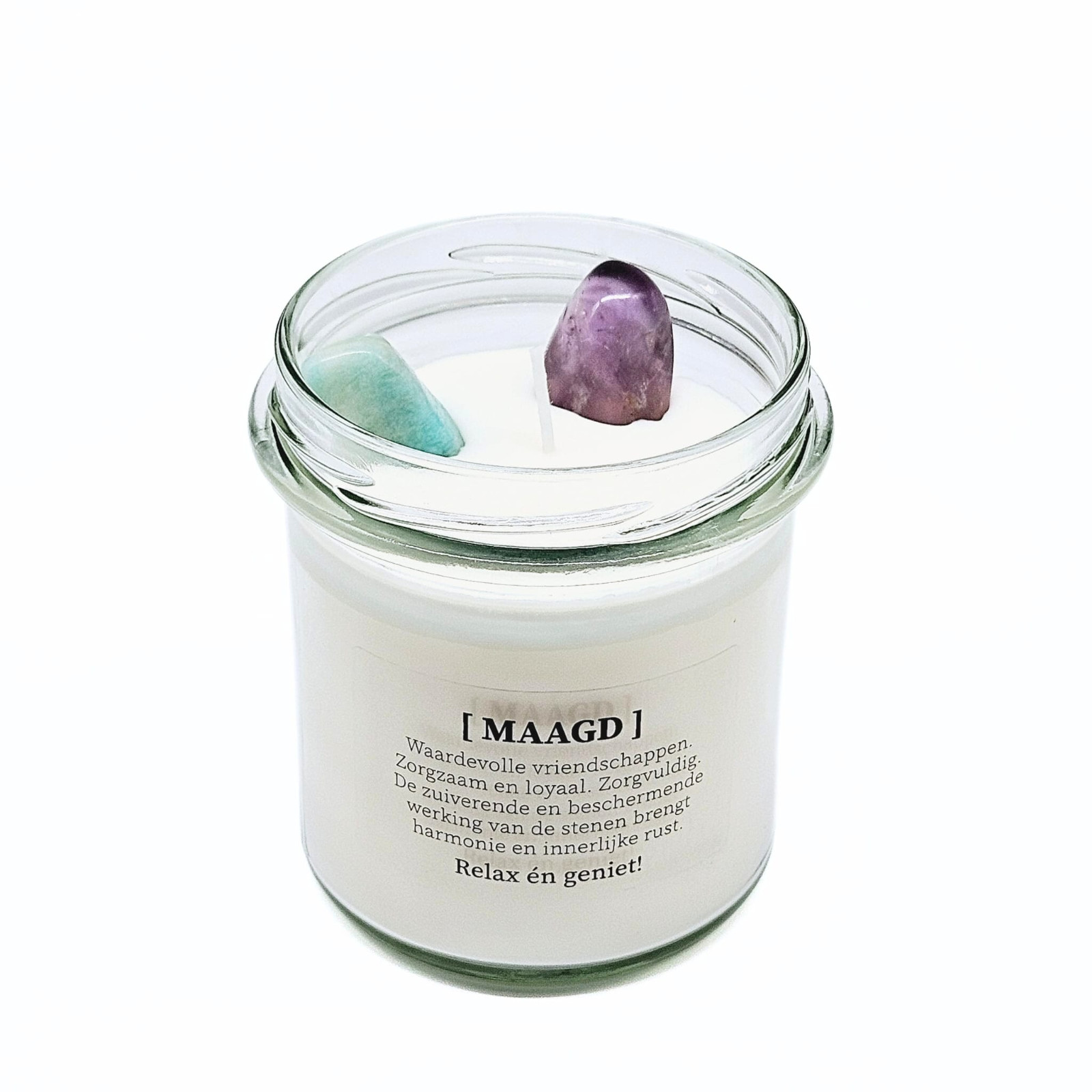 DIY pakket - Sterrenbeeld geurkaars met edelsteen - Maagd - 54244.jpeg DIY pakket - Sterrenbeeld geurkaars met edelstenen - Maagd