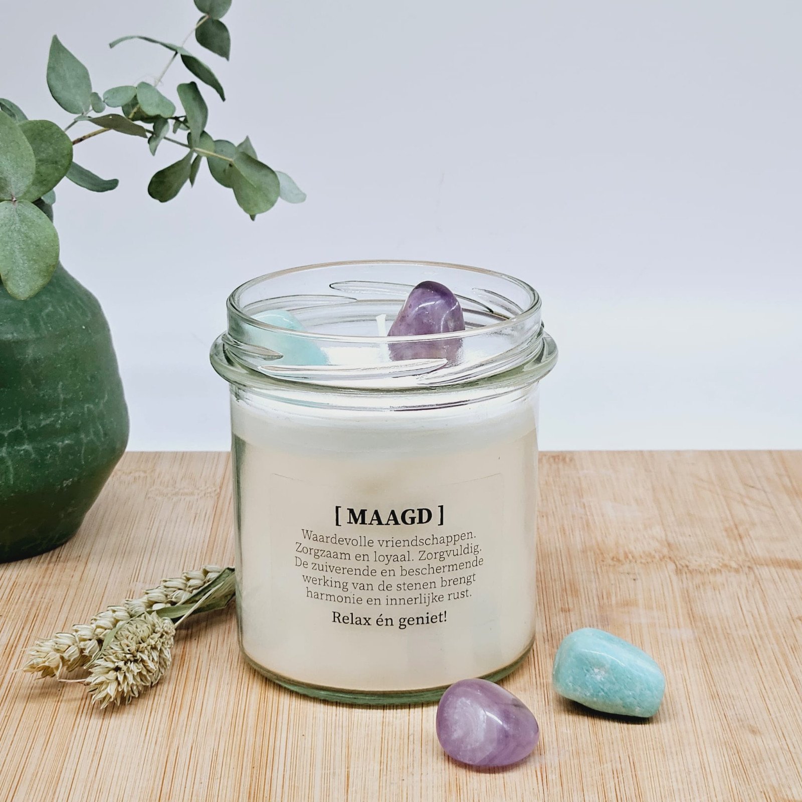 DIY pakket - Sterrenbeeld geurkaars met edelsteen - Maagd - 54254.jpeg DIY pakket - Sterrenbeeld geurkaars met edelstenen - Maagd