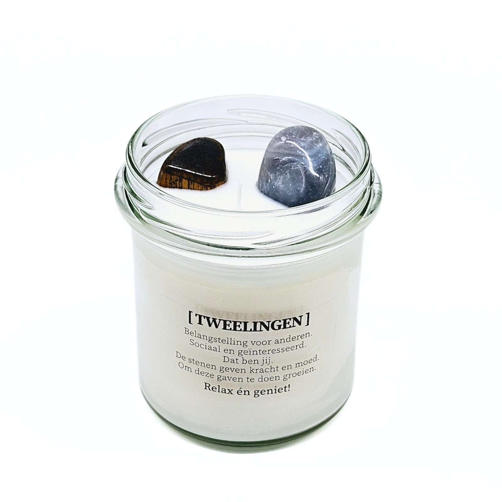 DIY pakket - Sterrenbeeld geurkaars met edelsteen - Tweelingen - 54241.jpeg DIY pakket - Sterrenbeeld geurkaars met edelstenen - Tweelingen