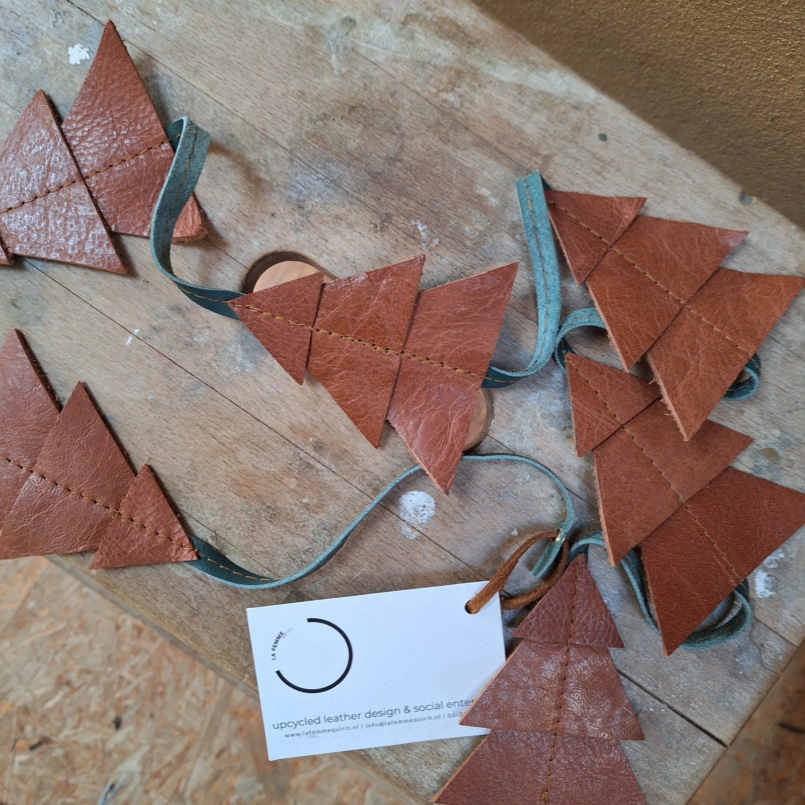 Kerstornament Boomslinger Marius - 55642.jpeg Leren Kerstornament Boomslinger Marius