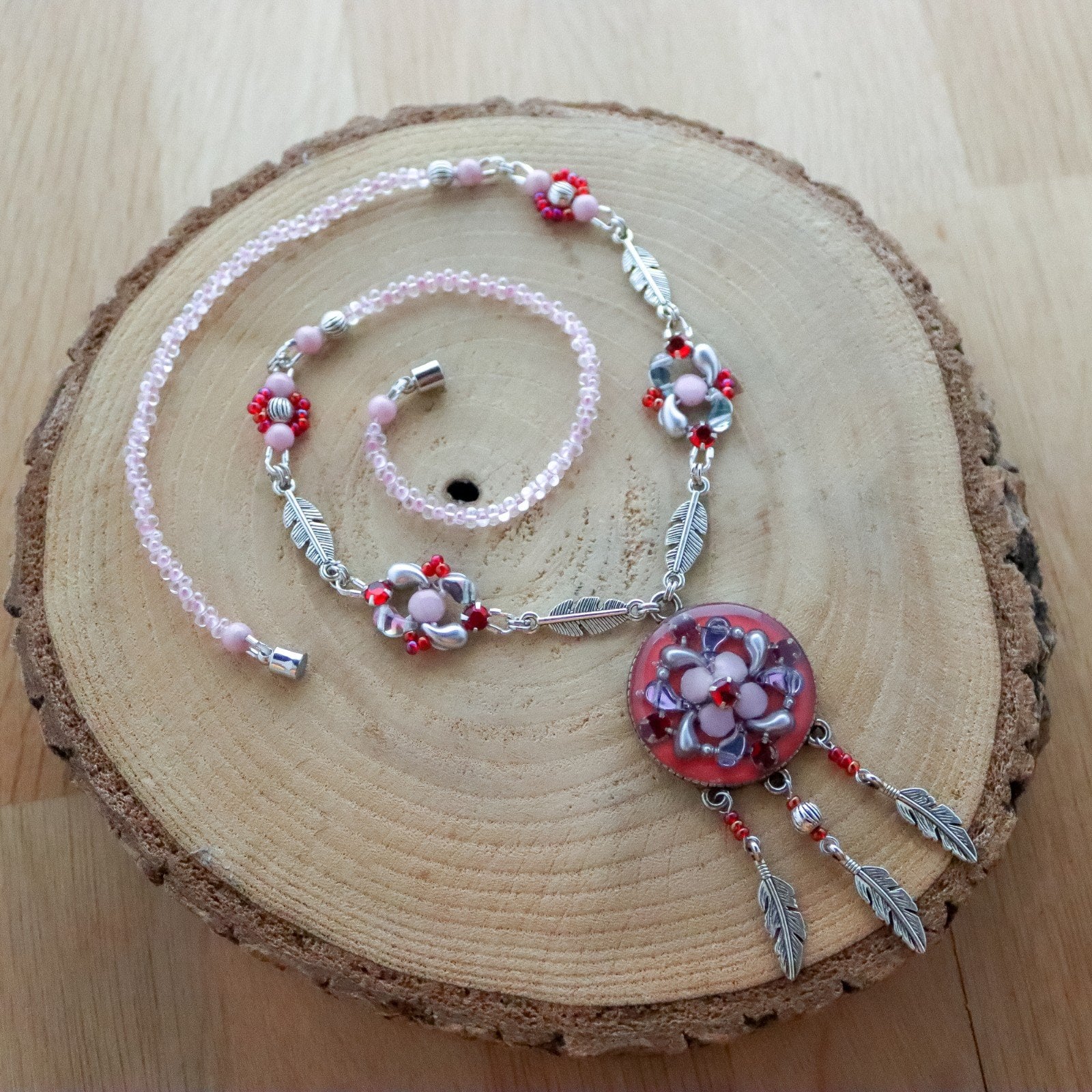 Roze dromenvanger ketting - 64372.jpeg Roze dromenvanger ketting