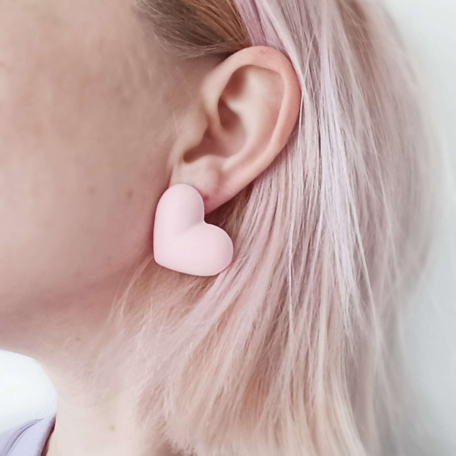 Asymmetrische hartjes oorbellen