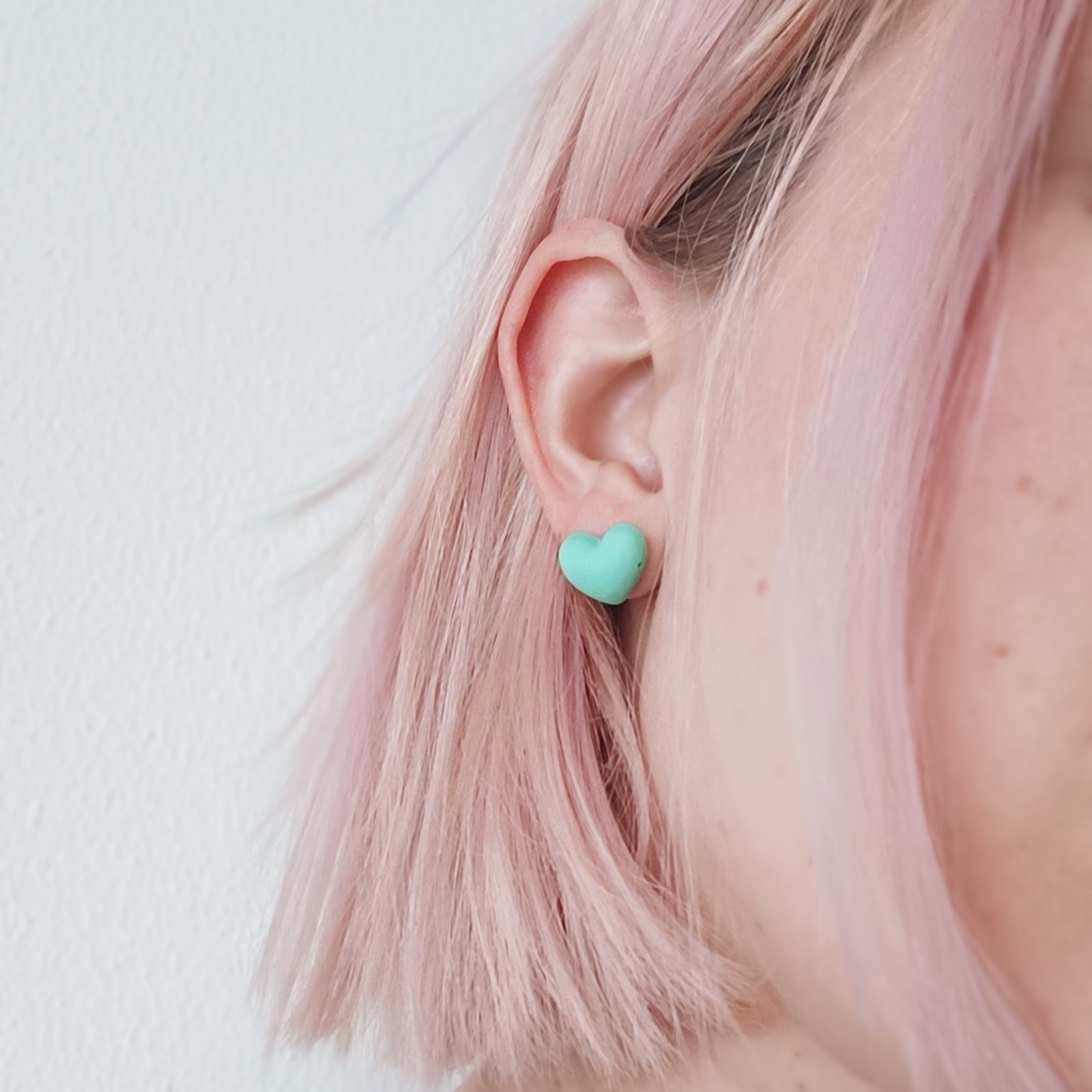 Groene harten oorbellen