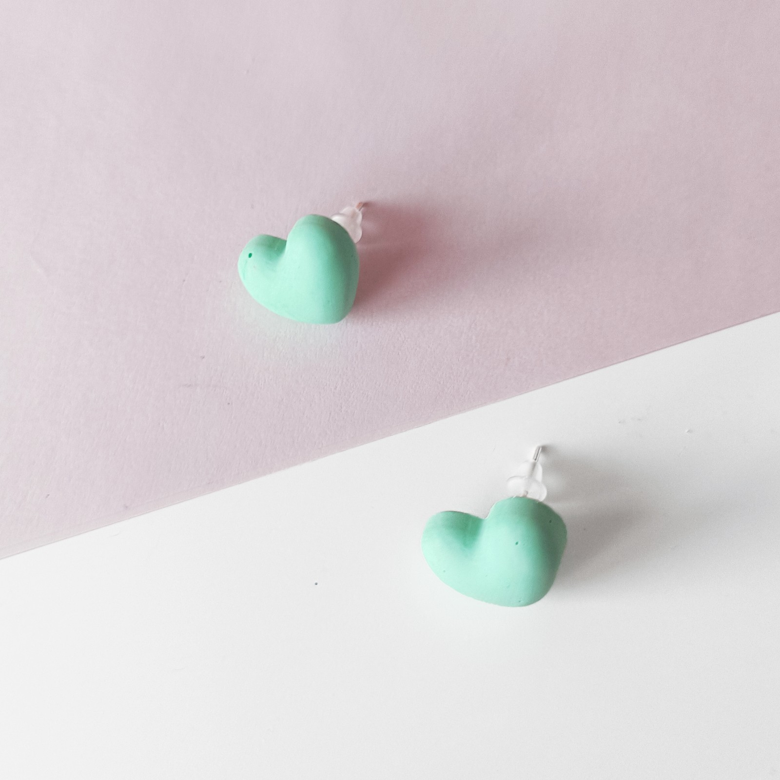 Groene harten oorbellen