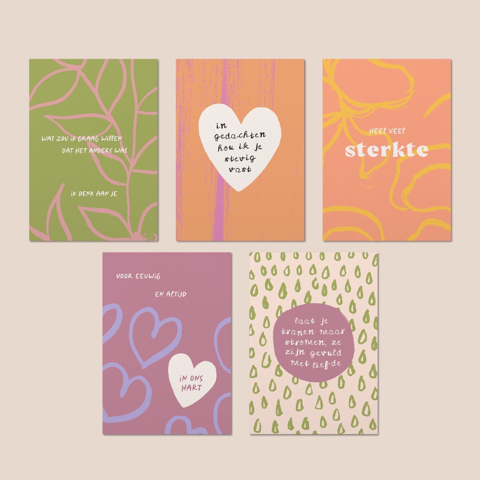 Kaartenset verlies & troost | 5 kaarten