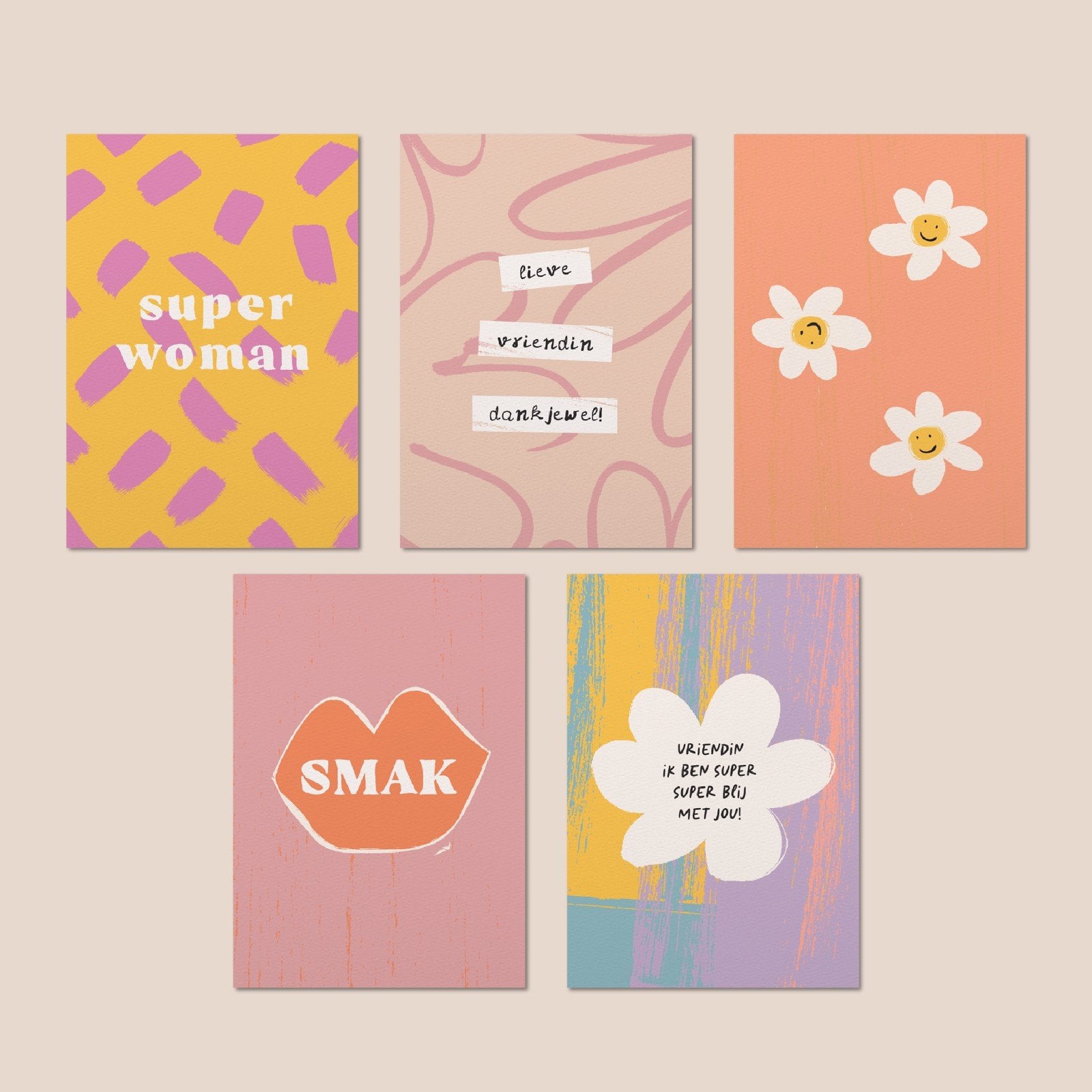 Kaartenset vriendinnen | 5 kaarten