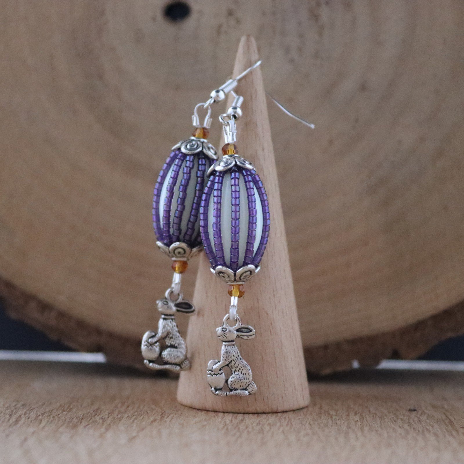 Lange oorbellen met paaseieren en konijnenbedeles voor Pasen - 69137.jpeg Lange oorbellen met paaseieren en konijnen bedels voor Pasen