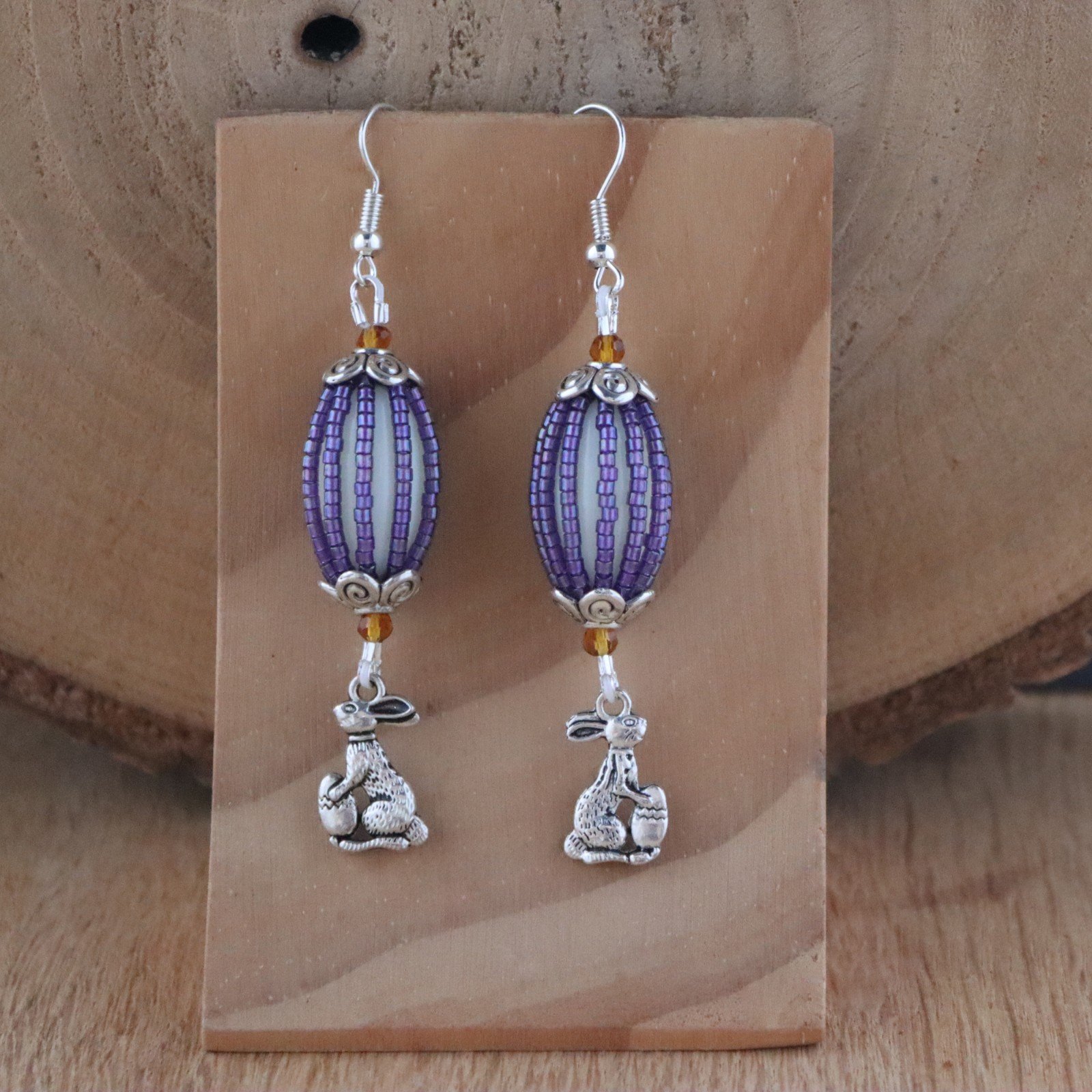 Lange oorbellen met paaseieren en konijnenbedeles voor Pasen - 69138.jpeg Lange oorbellen met paaseieren en konijnen bedels voor Pasen