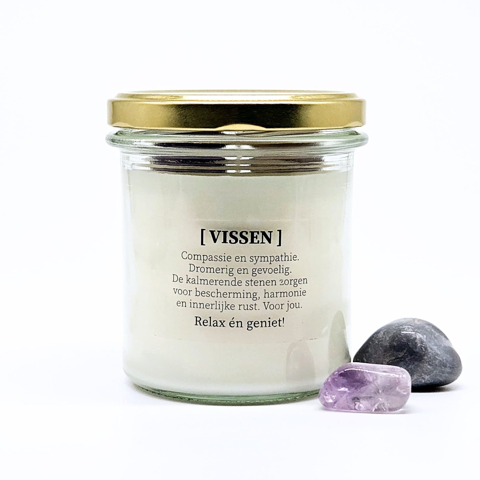 Sterrenbeeld geurkaars met edelstenen - Vissen - 74911.jpeg Sterrenbeeld geurkaars met edelstenen - Vissen