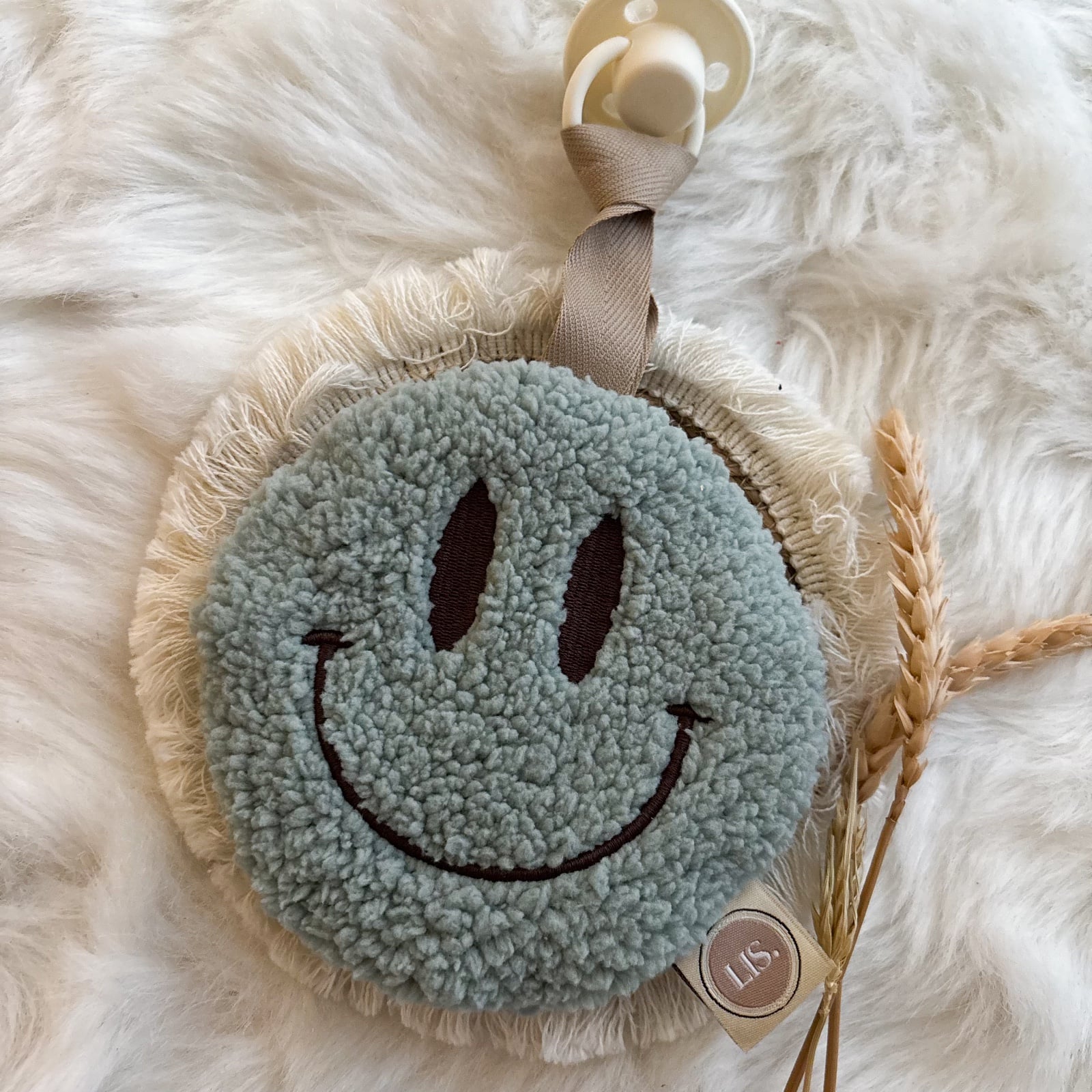 Speenkoord Smiley - mint