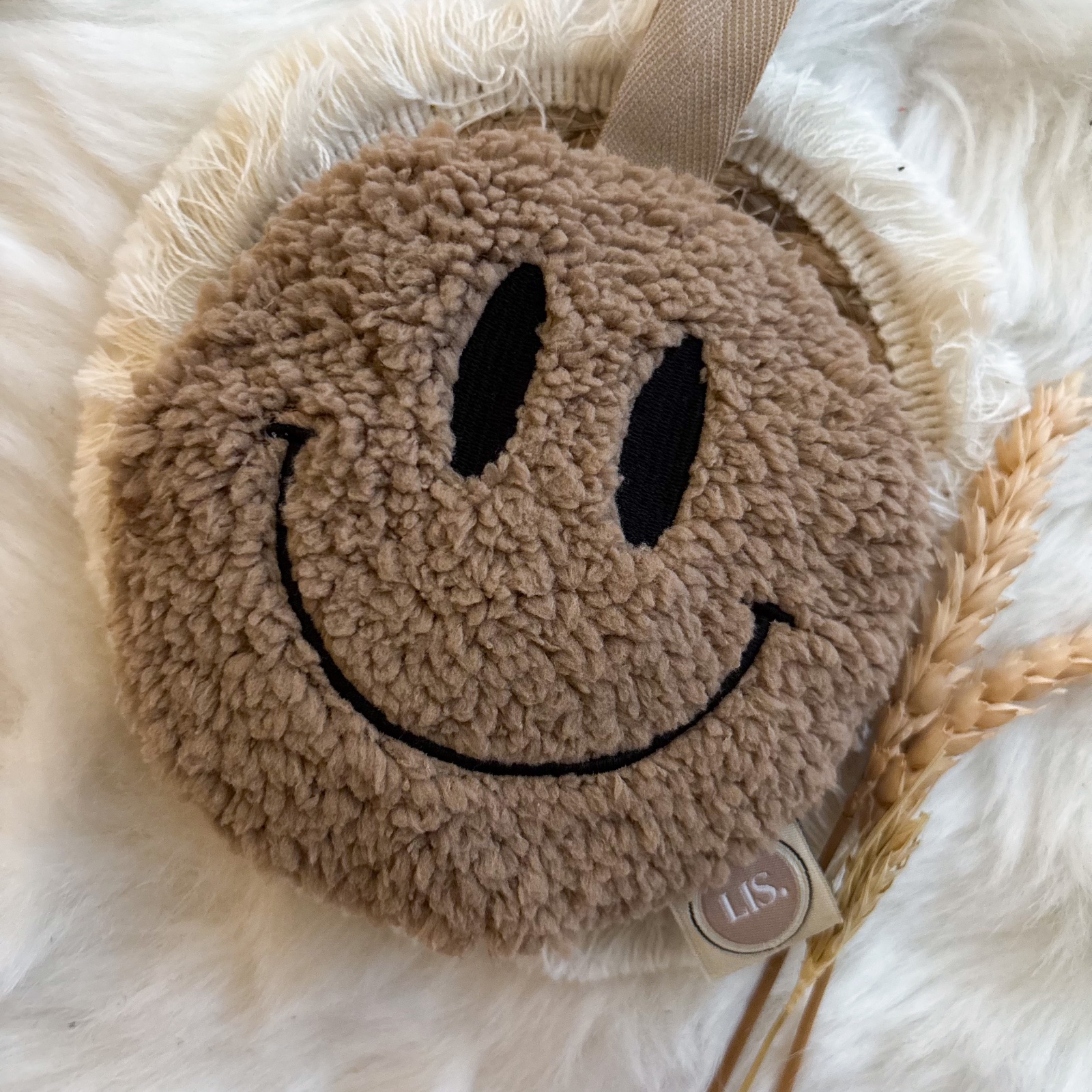 Speenkoord Smiley - taupe