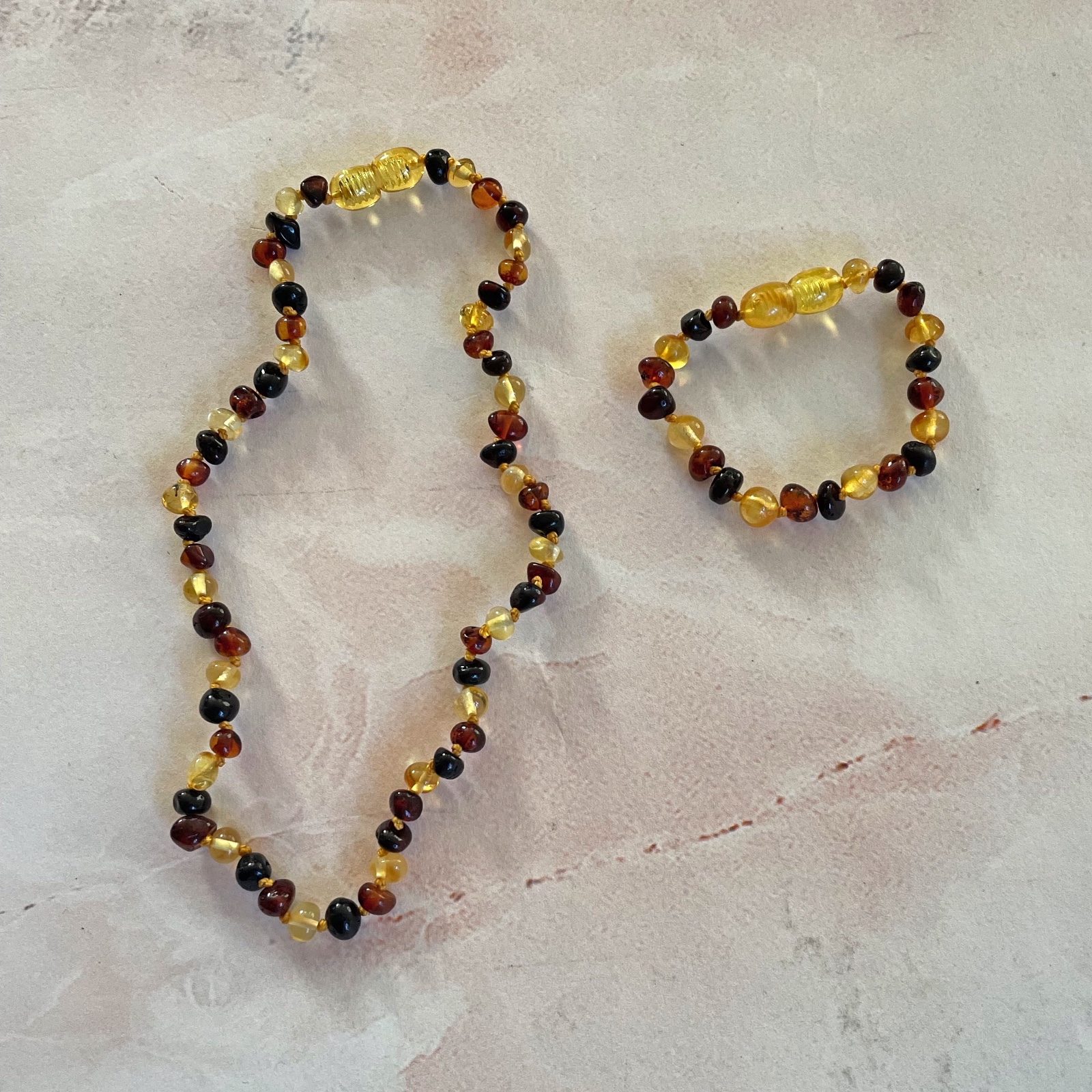 Barnsteen ketting baby/peuter - mix  |  32/38cm - 79848 Barnsteen ketting baby/peuter - mix  |  32/38cm