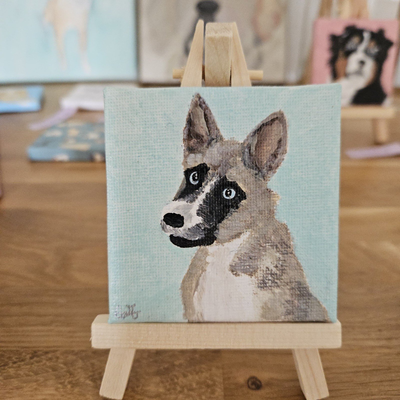 Gepersonaliseerd hondenportret Husky