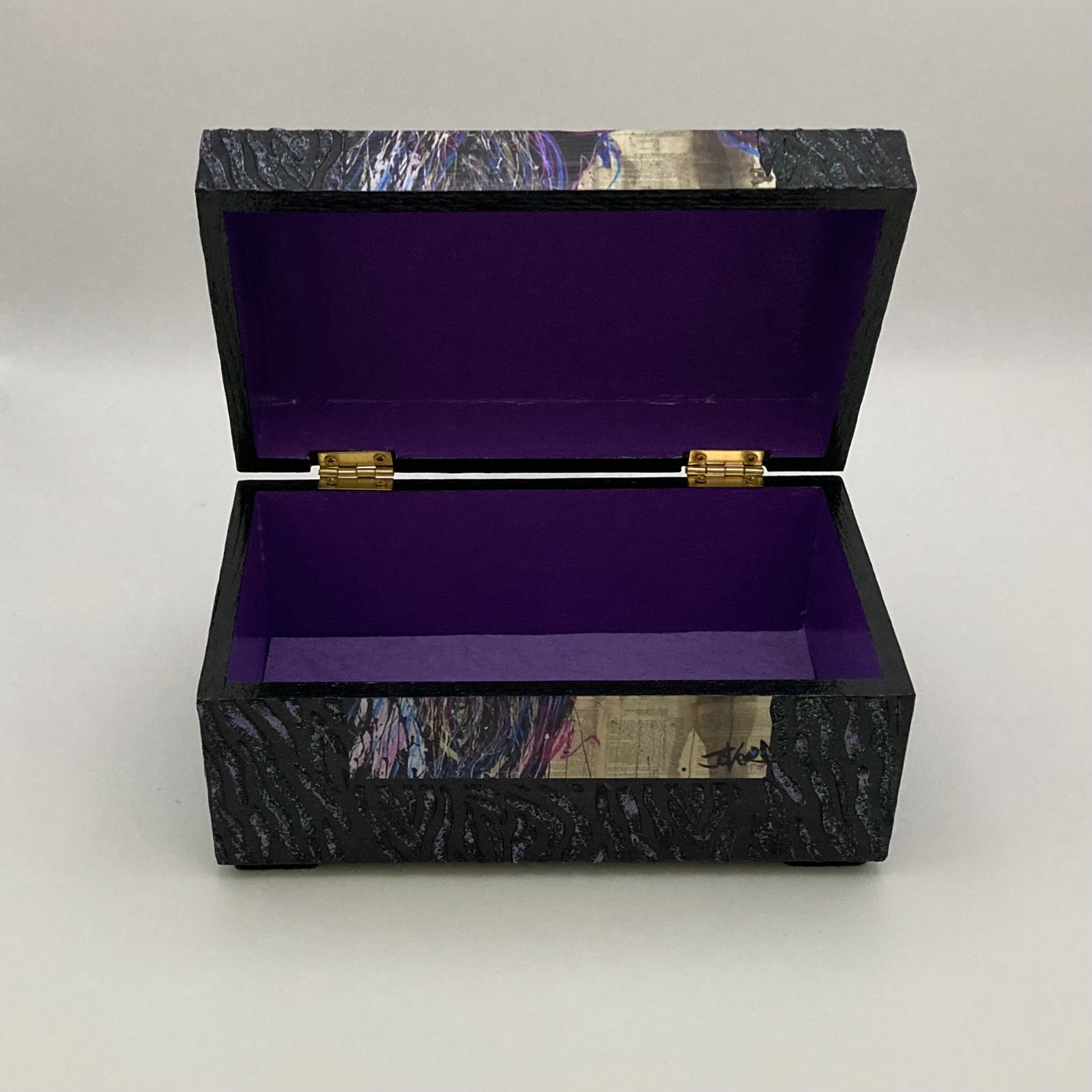 Handgedecoreerd kistje ‘Mayflower’ voor interieur of cadeau - 86076 Handgedecoreerde houten sieradendoos ‘Mayflower’