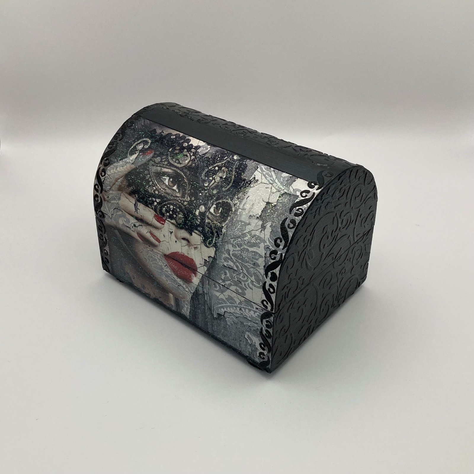 Schatkistje ‘A Night in Venice’ voor interieur of cadeau - 85944 Handgedecoreerde houten sieradendoos ‘A Night in Venice’