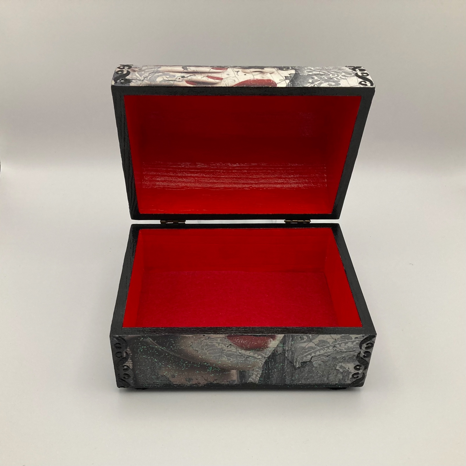 Schatkistje ‘A Night in Venice’ voor interieur of cadeau - 85945 Handgedecoreerde houten sieradendoos ‘A Night in Venice’