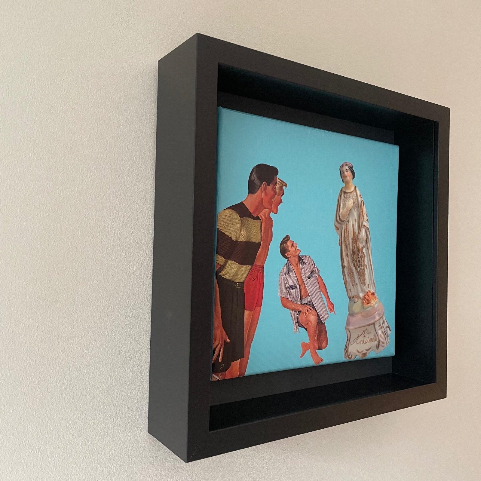 -antoinette retteketette_20x20x1 cm handgeknipte collage op schilders… - 87832 -antoinette retteketette_20x20x1 cm handgeknipte collage op schildersdoek