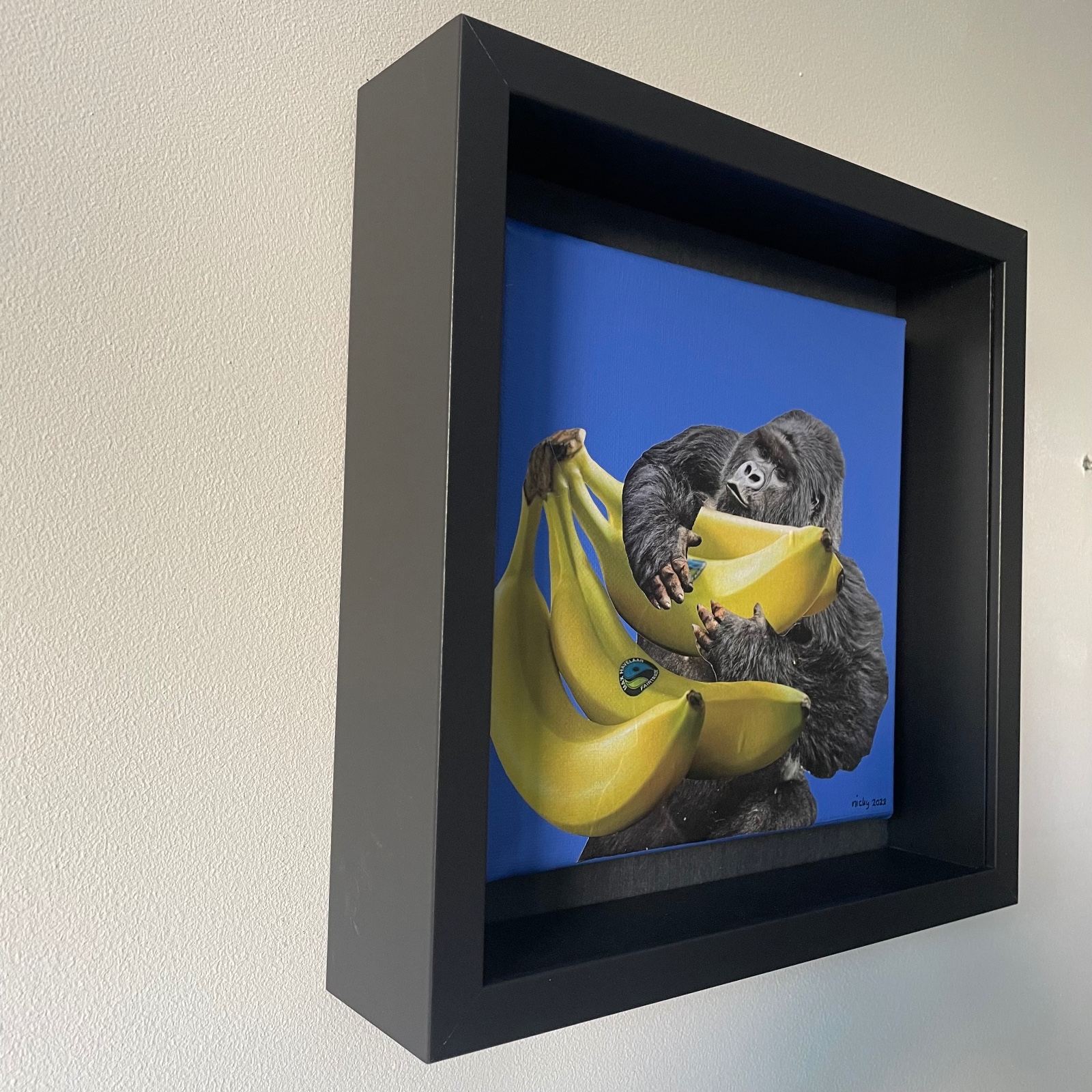 -come to me baby- 20x20x1 cm handgeknipte collage op schildersdoek - 87812 -come to me baby- 20x20x1 cm handgeknipte collage op schildersdoek