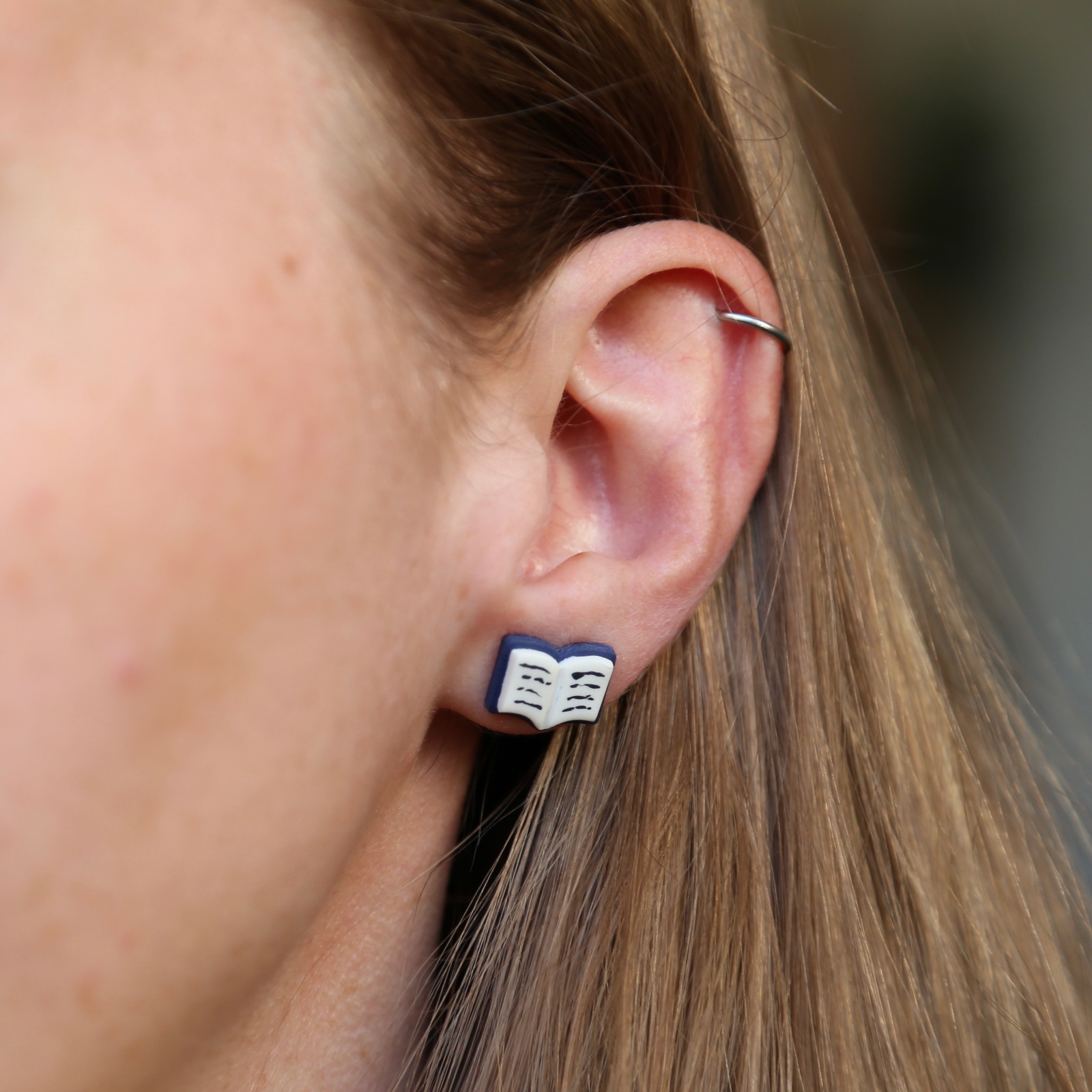 Boek oorbellen mini stekers