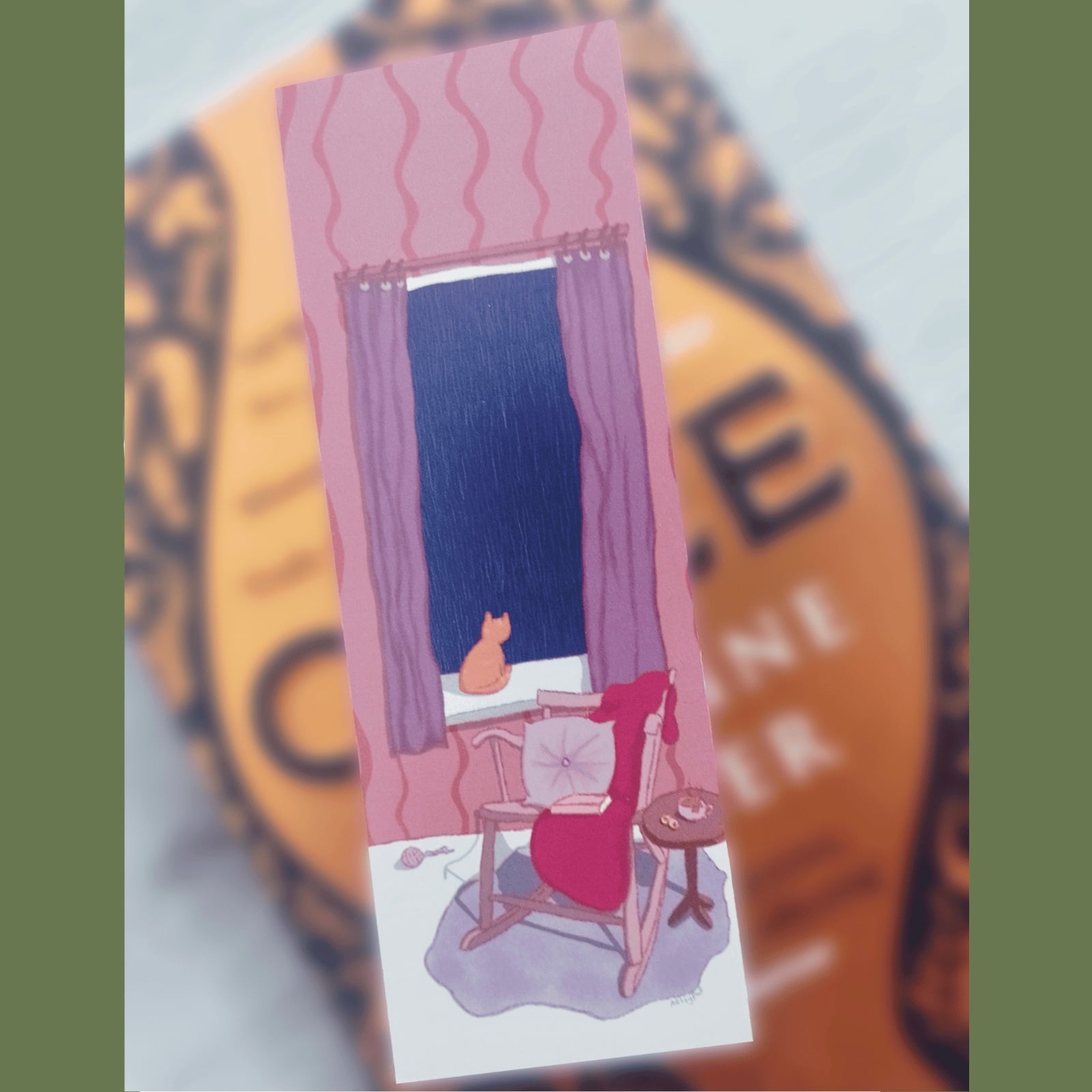 Boekenlegger “gezellige avond” | book mark “cozy night”