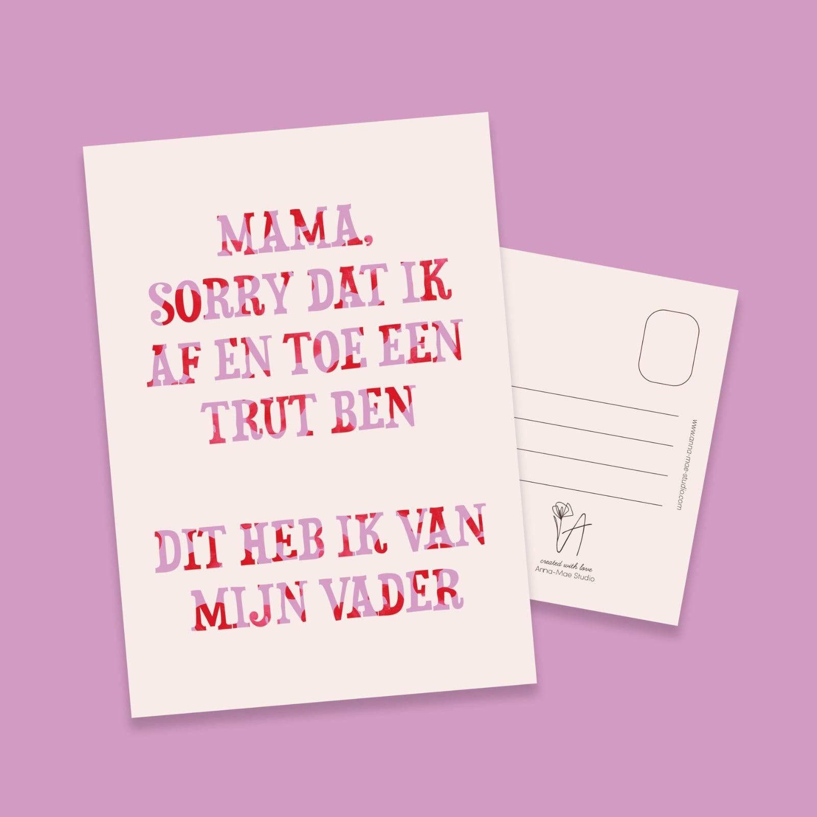 Grappige Moederdagkaart – Mama, sorry… | Handgemaakt op duurzaam … - 90743 Grappige Moederdagkaart – Mama, sorry… | Handgemaakt op duurzaam papier