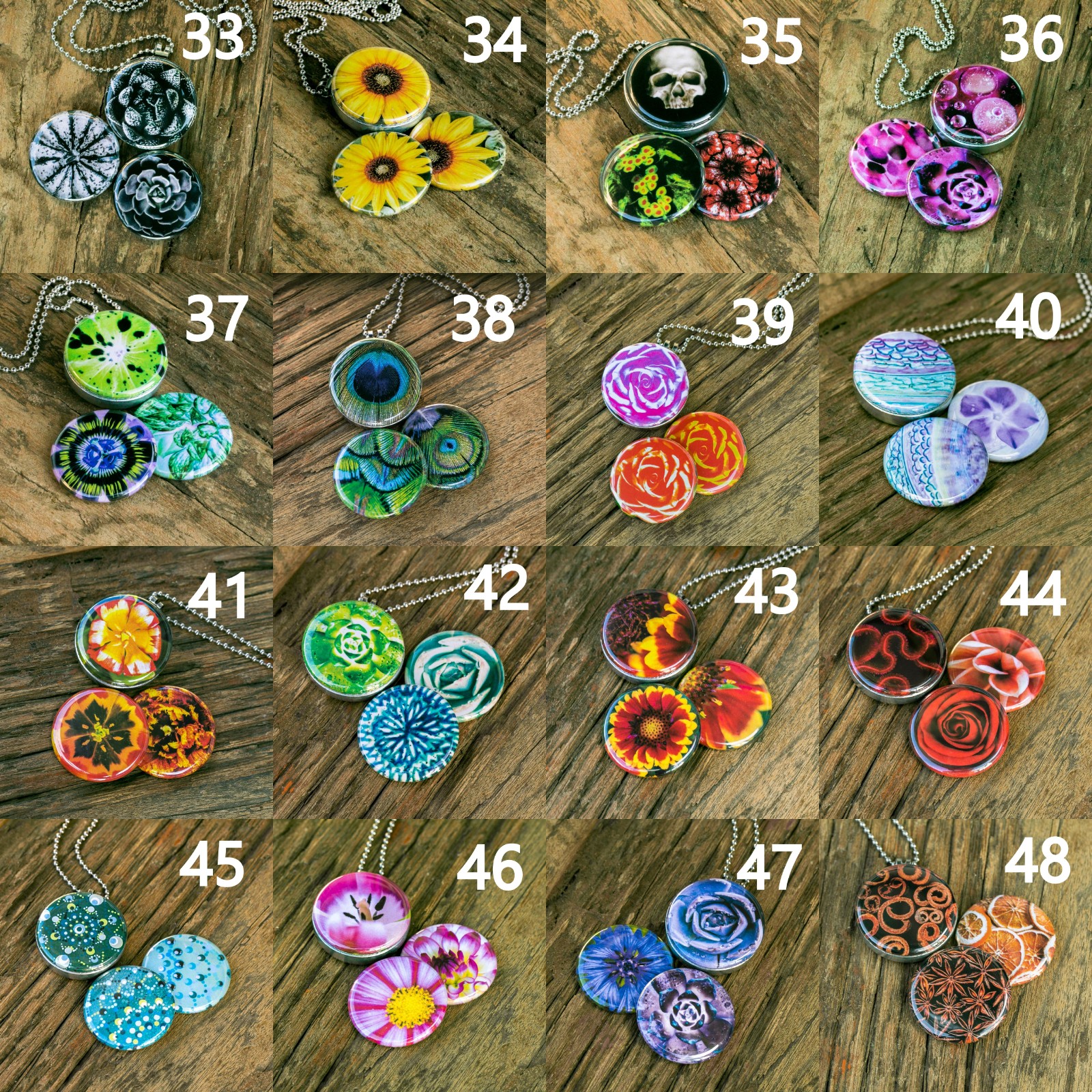 Hanger/ deksel voor Rvs/roesvrij stalen fotomedaillon. Setje met drie nieuwe dekseltjes, dus weer drie nieuwe kettingen.