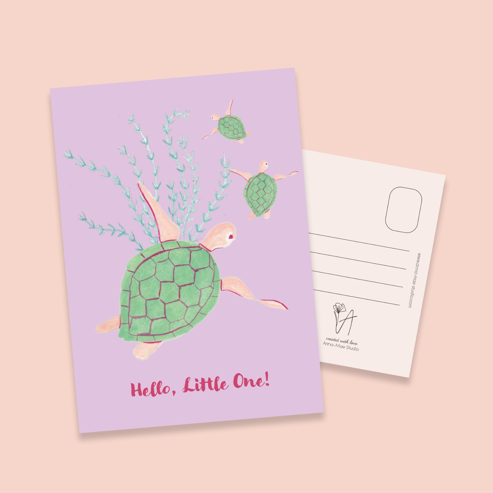 Hello, little one | Handgemaakte geboortekaart – Anna-Mae Studio - 90775 Hello, little one | Handgemaakte geboortekaart – Anna-Mae Studio
