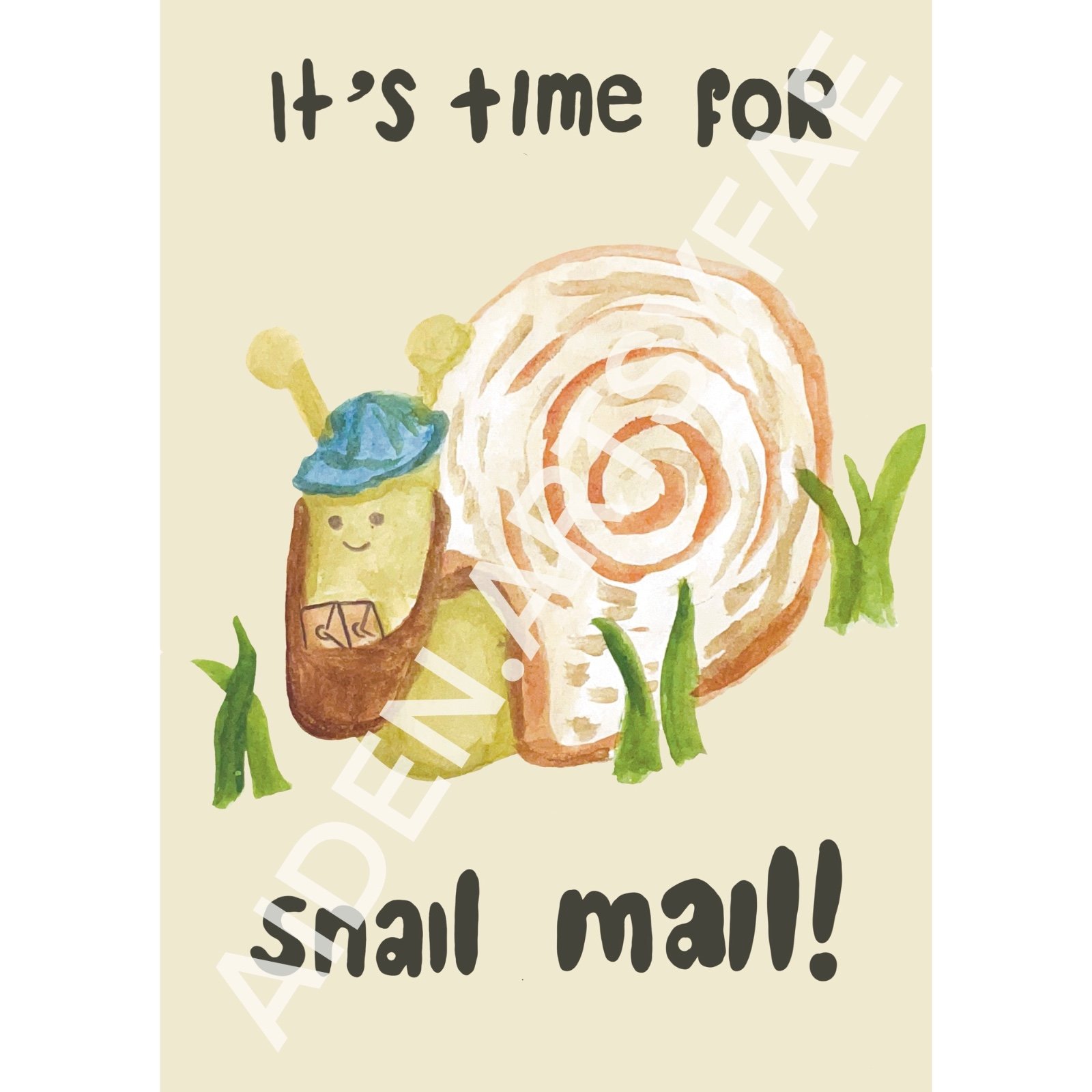 Print/postcard “it’s time for snail mail” - 89118 Print/postcard “it’s time for snail mail”