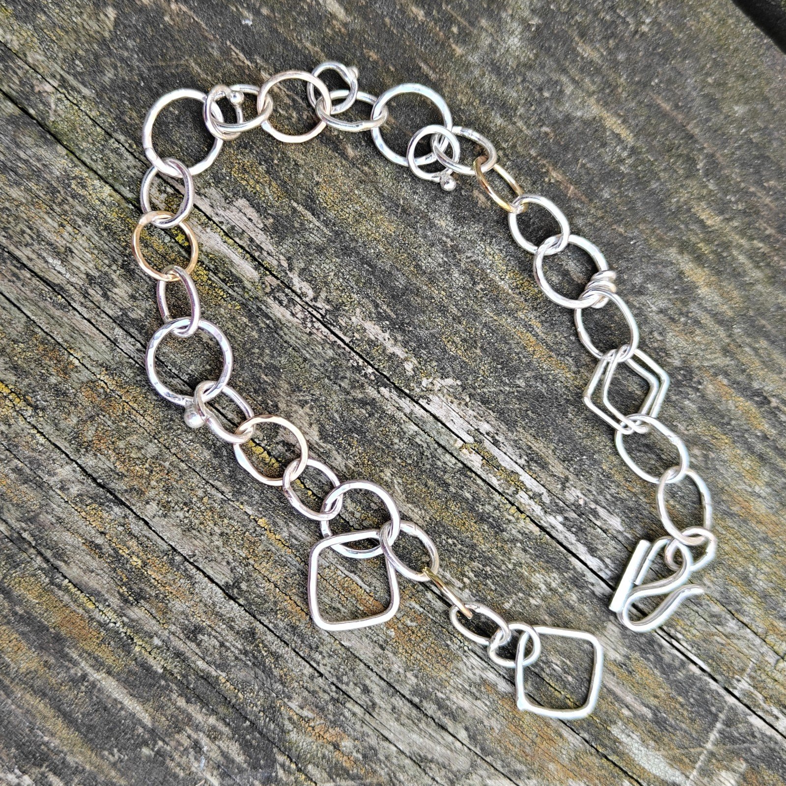 Rough Enough collection , unieke schakelarmband 14K