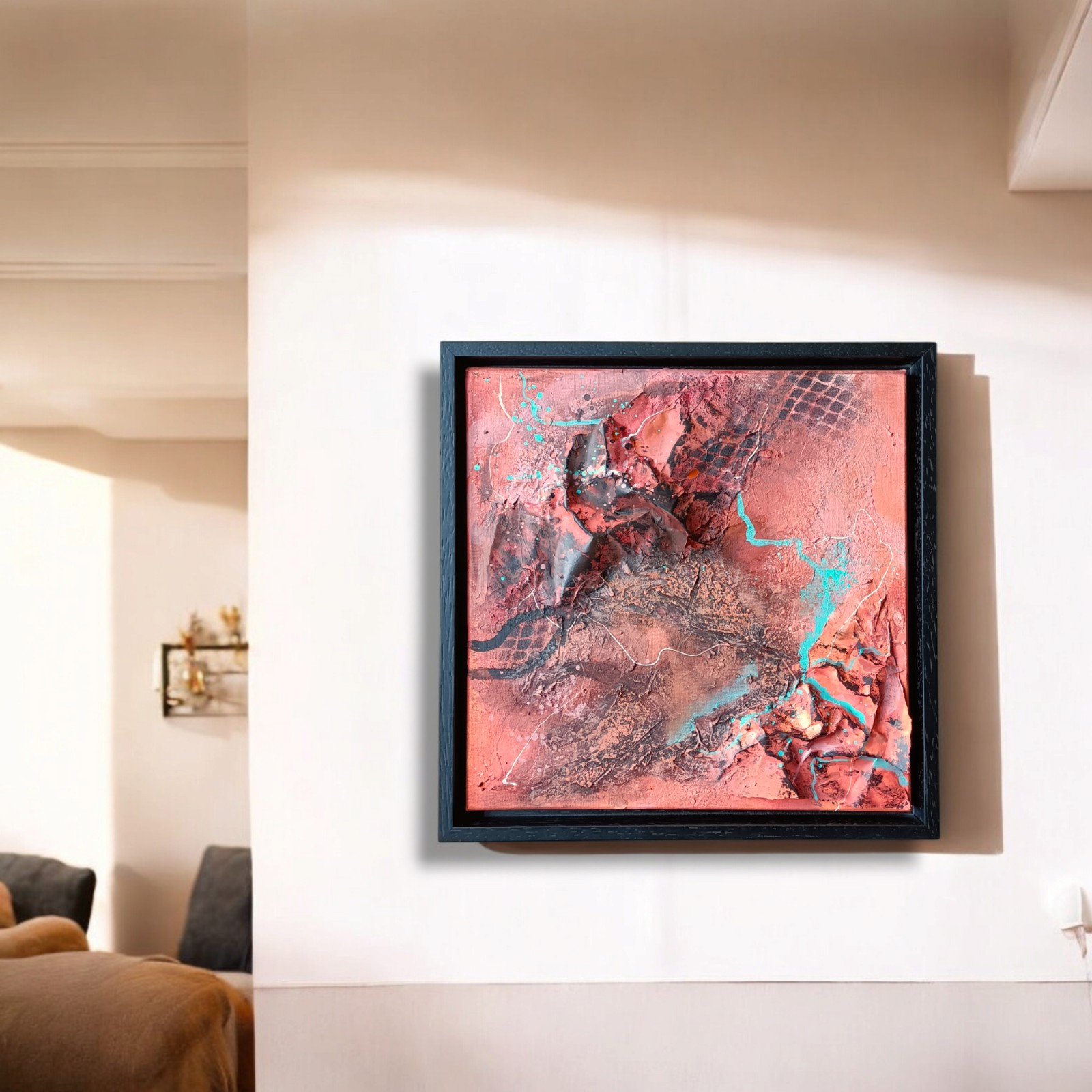 Terracotta schilderij - mixed media 3D