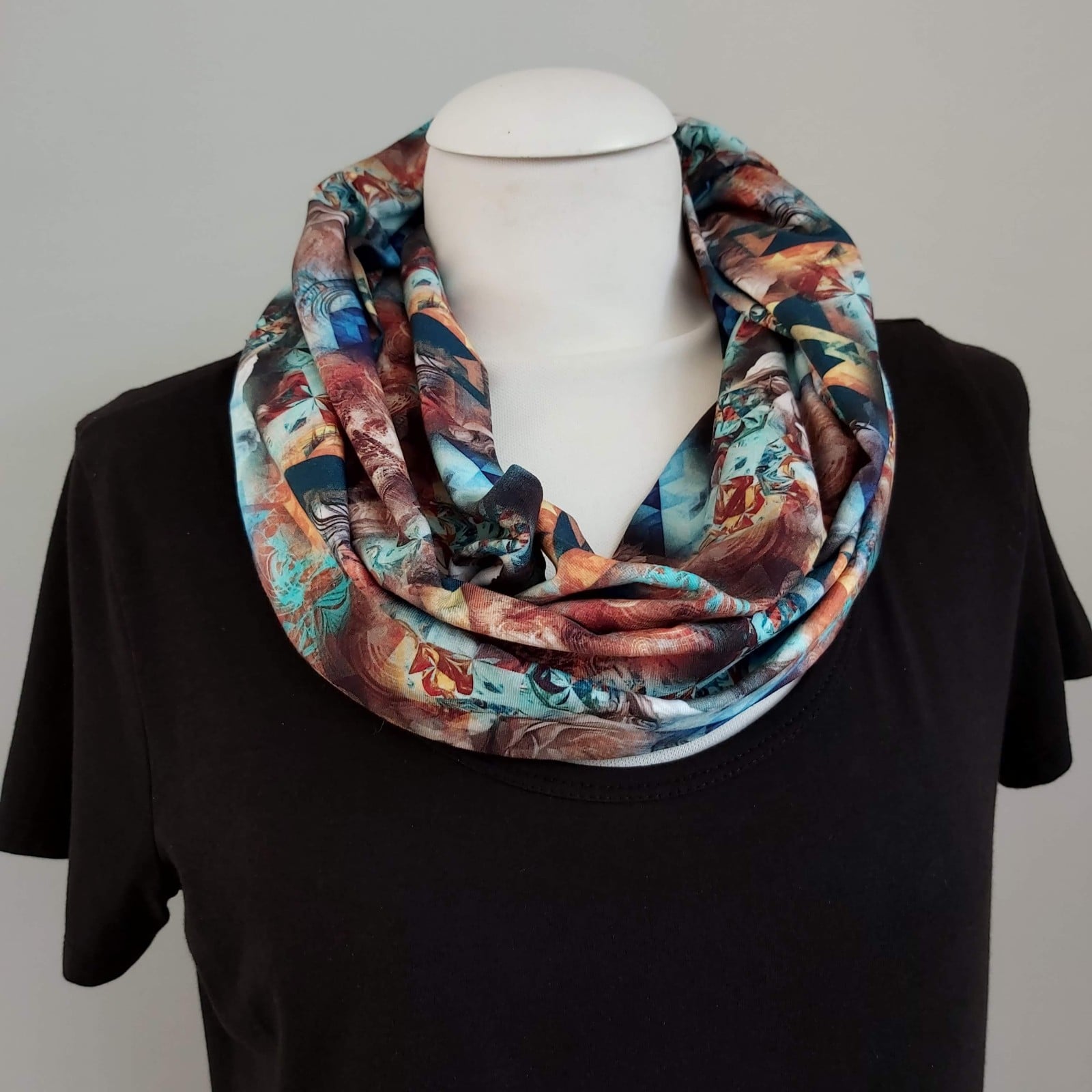 Tricot colsjaal (multicolor | abstract)