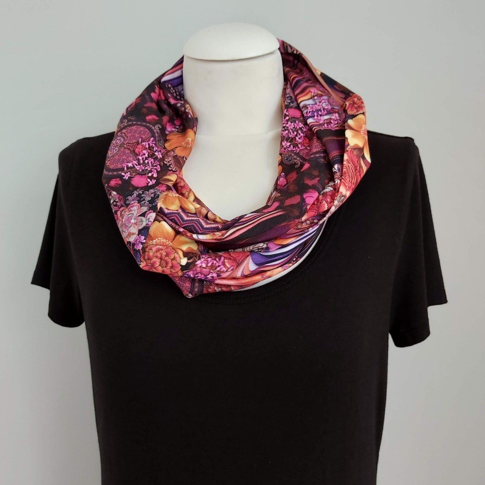 Tricot colsjaal (roze | abstract) - 89220 Tricot colsjaal (roze | abstract)