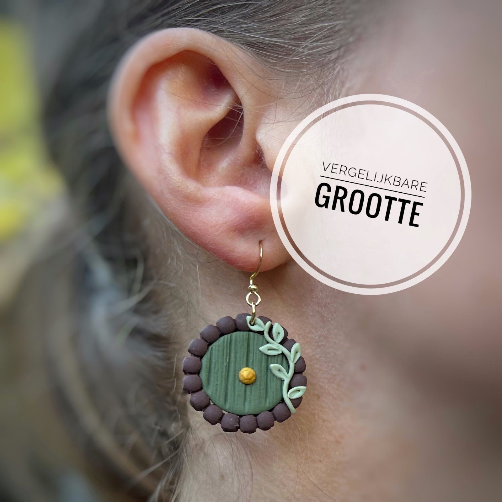 Boekenkastjes oorbellen met plantje - 96840 Boekenkastjes oorbellen met plantje