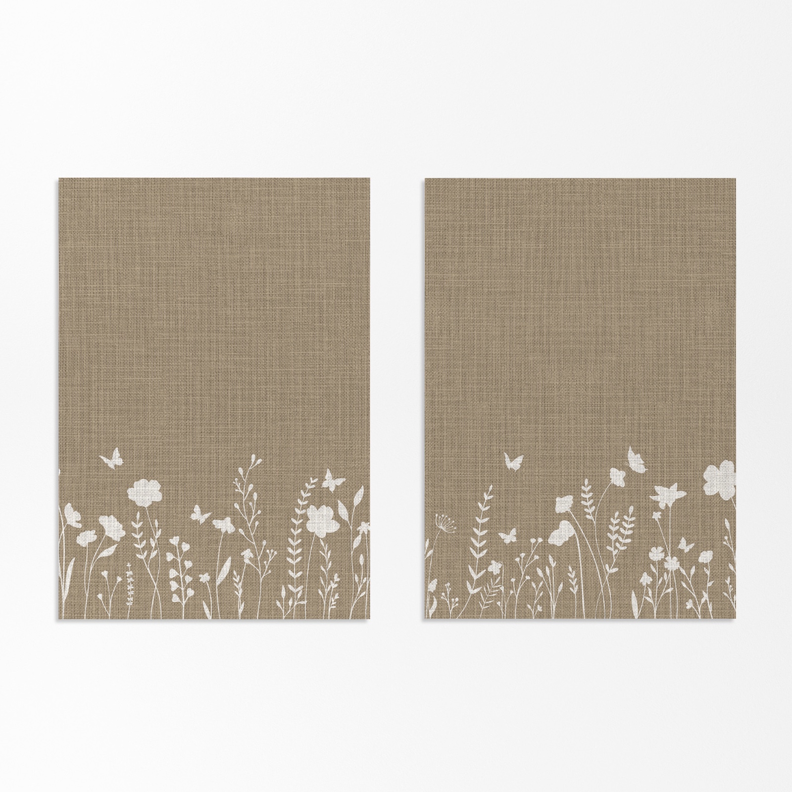 Botanisch meets Japandi - Set van 2 Posters met Wilde Bloemen en Vlin… - 95654 Botanisch meets Japandi - Set van 2 Posters met Wilde Bloemen en Vlinders