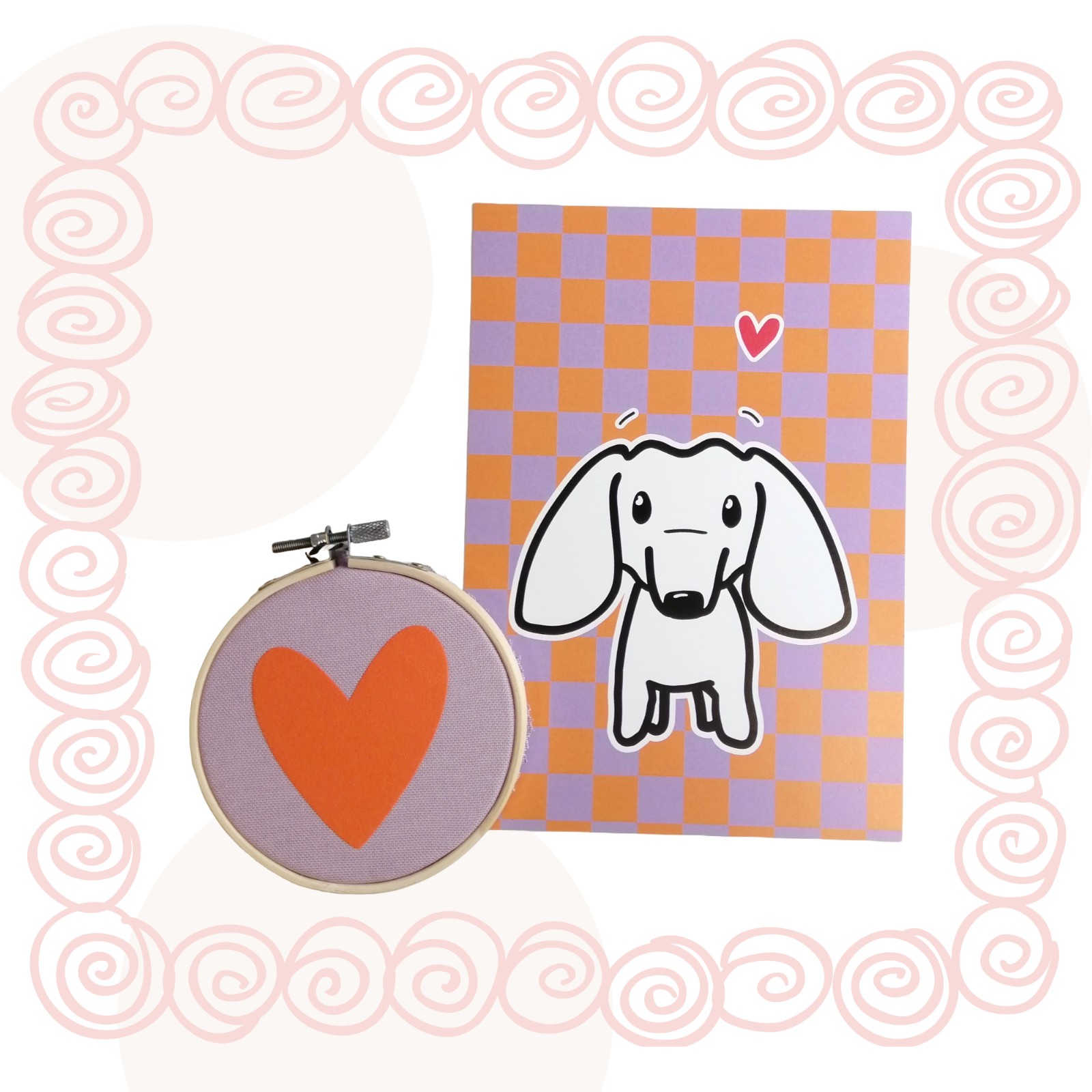 Cadeauset Joep de Teckel – handgemaakt cadeautje